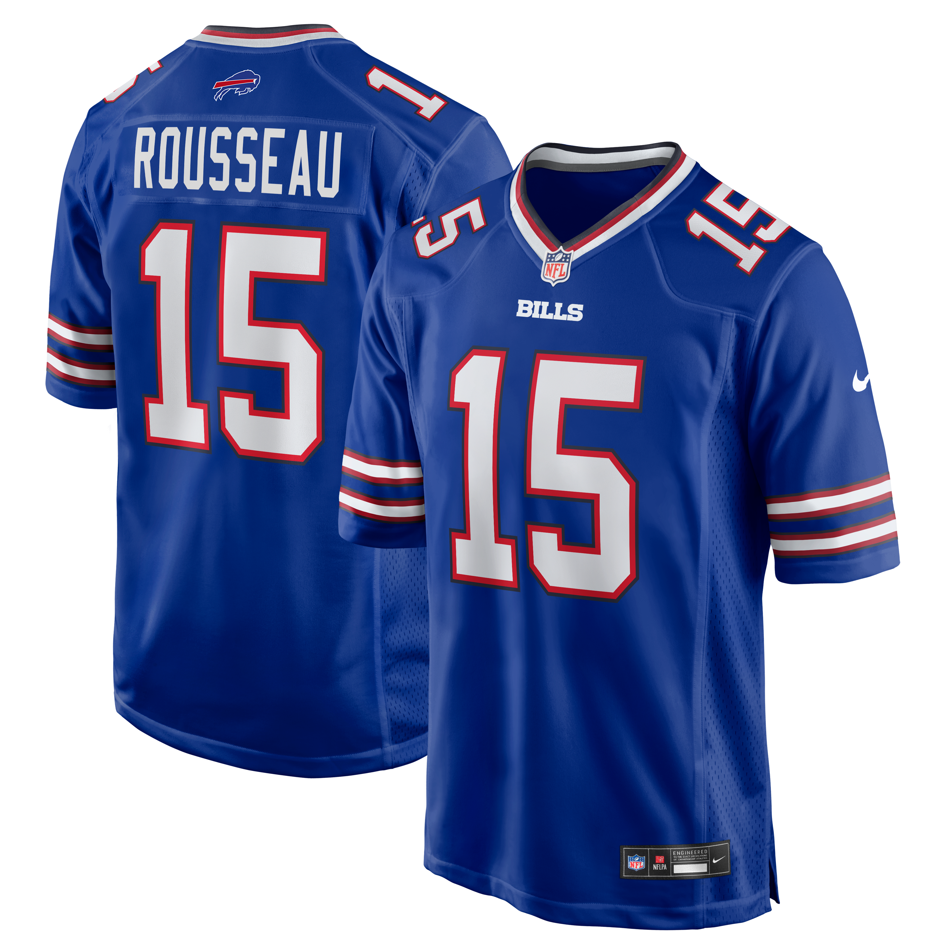 Maillot de match Nike Gregory Rousseau Royal Buffalo Bills pour homme