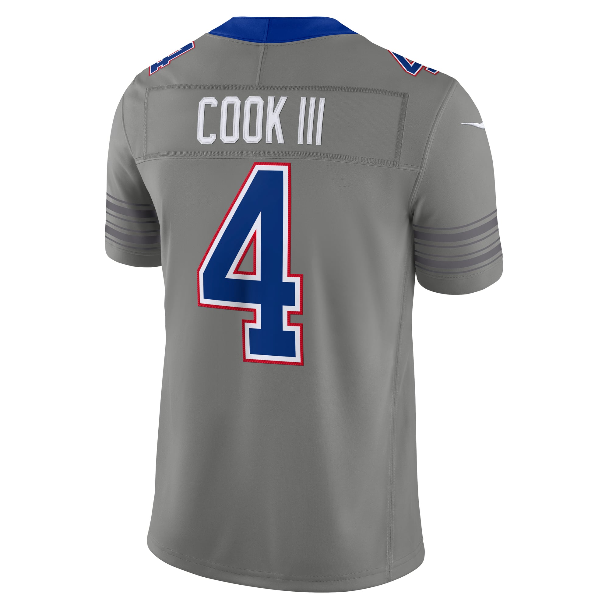 Men's Nike James Cook III Gray Buffalo Bills Nickel City Vapor F.U.S.E. Stitched Limited Jersey
