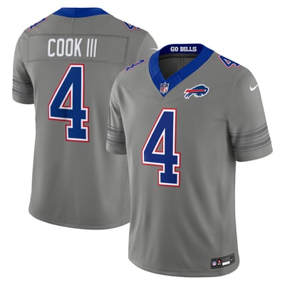 James Cook III Buffalo Bills Nike Nickel City Vapor F.U.S.E. Stitched Limited Jersey - Gray