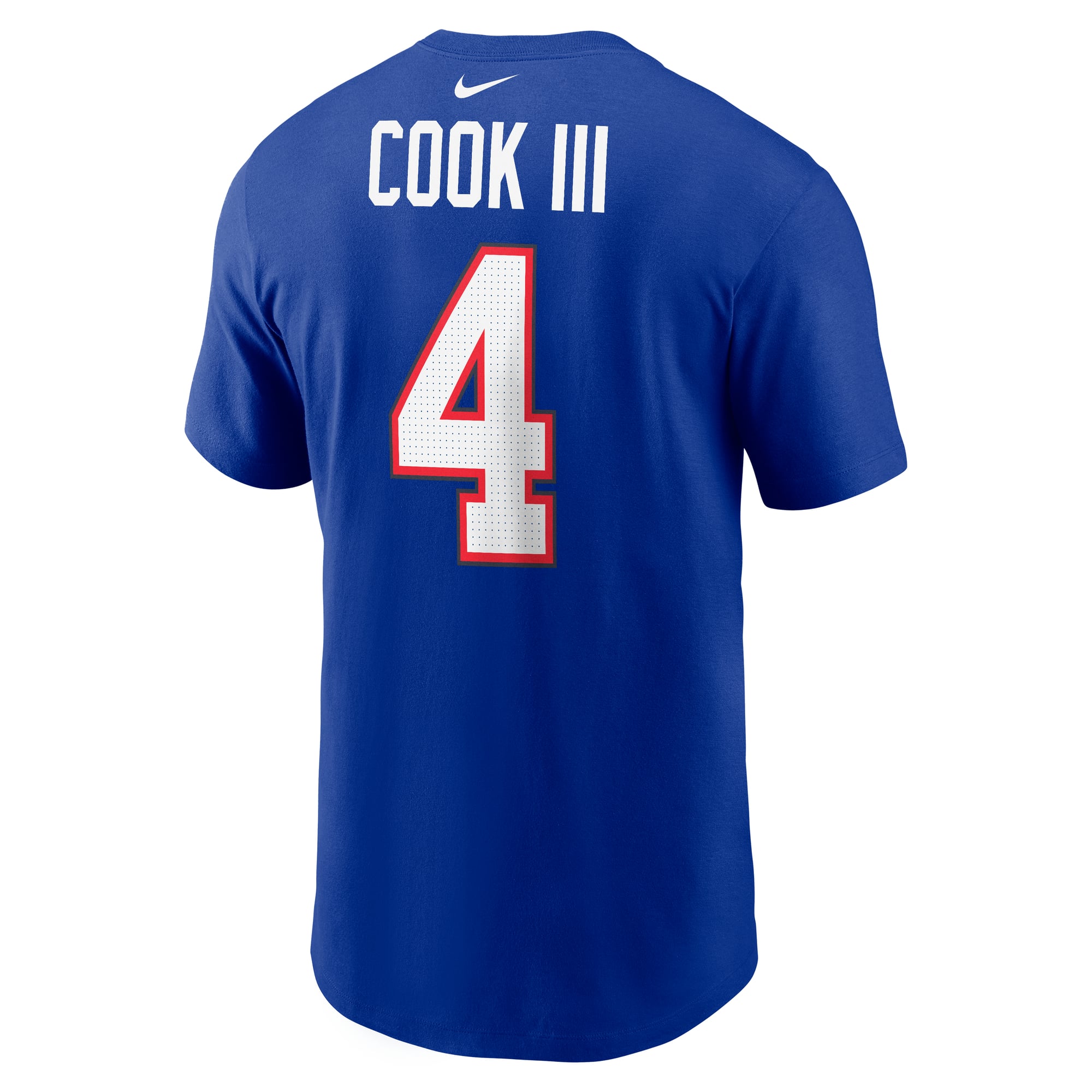 Men's Nike James Cook III Royal Buffalo Bills Name & Number T-Shirt