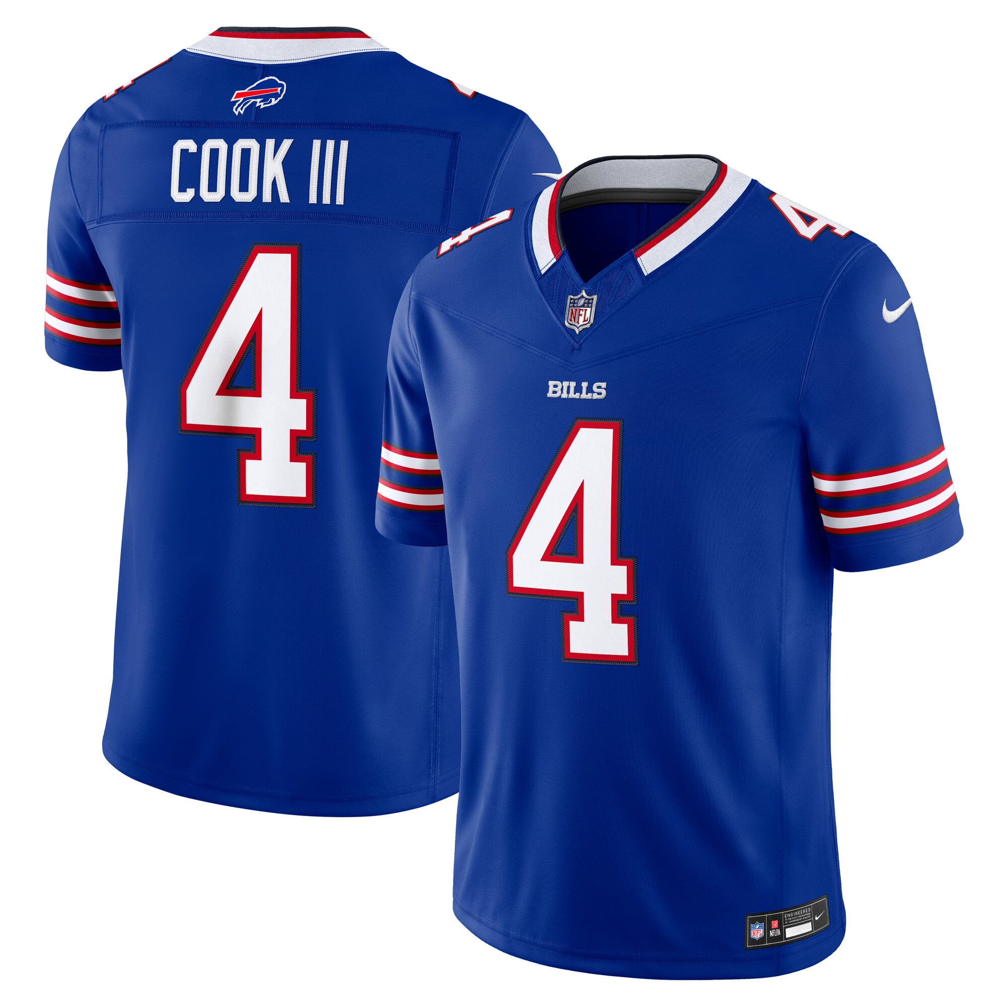 Men's Nike James Cook III Royal Buffalo Bills Vapor F.U.S.E. Stitched Limited Jersey