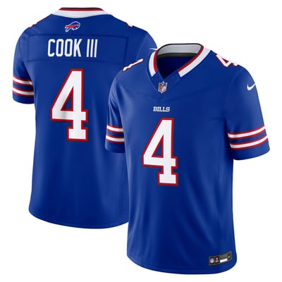 Maillot Nike Vapor F.U.S.E. Stitched Limited de James Cook III (Buffalo Bills) - Bleu royal
