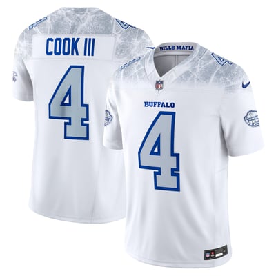James Cook III Buffalo Bills Nike Rivalries Collection Stitched Limited Jersey - White