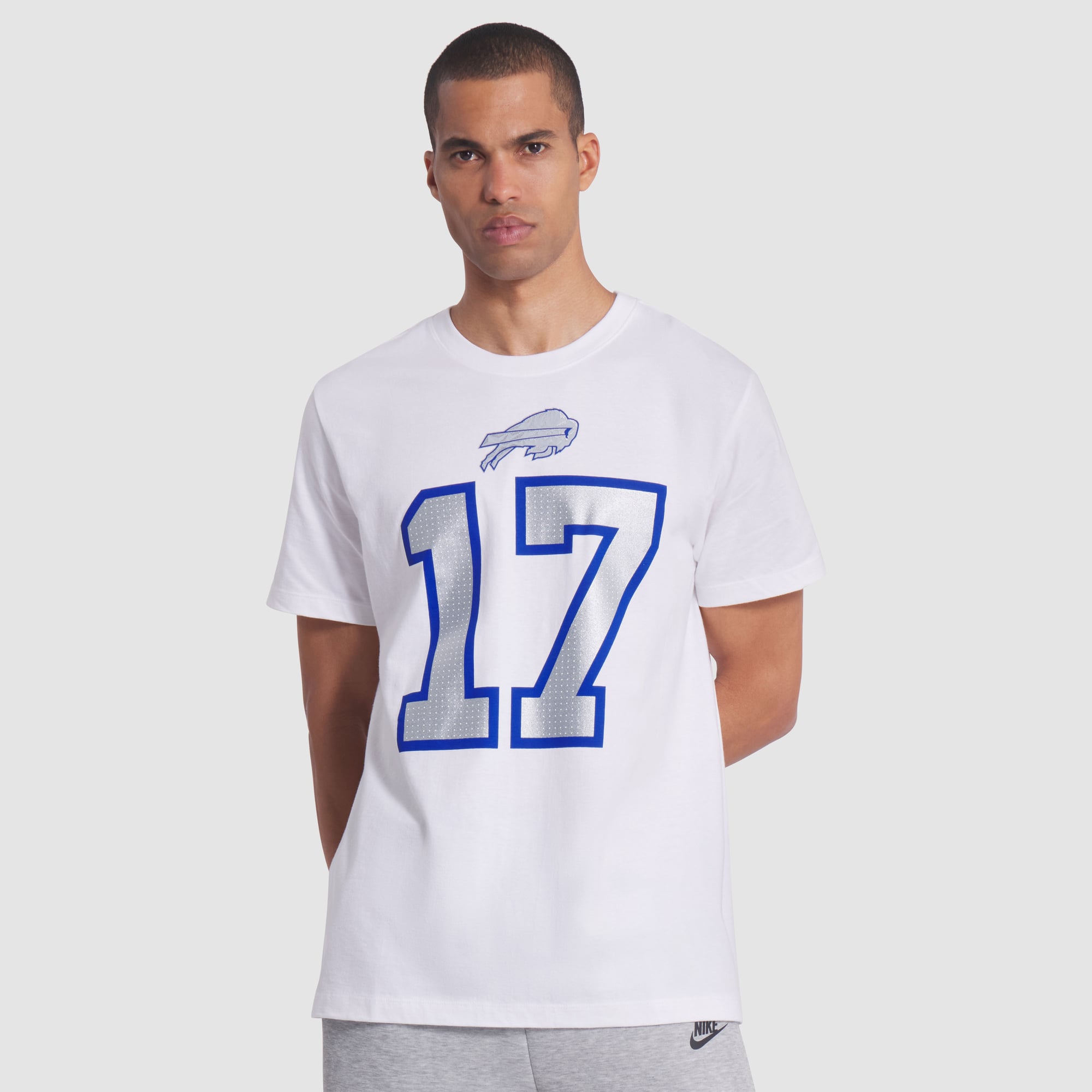 Men's Nike Josh Allen White Buffalo Bills Rivalries Collection Player Name & Number T-Shirt