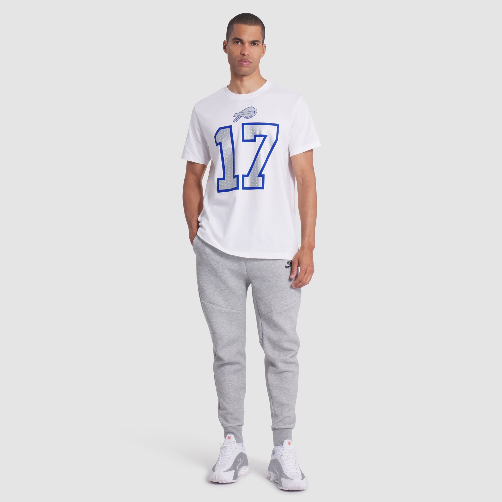 Men's Nike Josh Allen White Buffalo Bills Rivalries Collection Player Name & Number T-Shirt