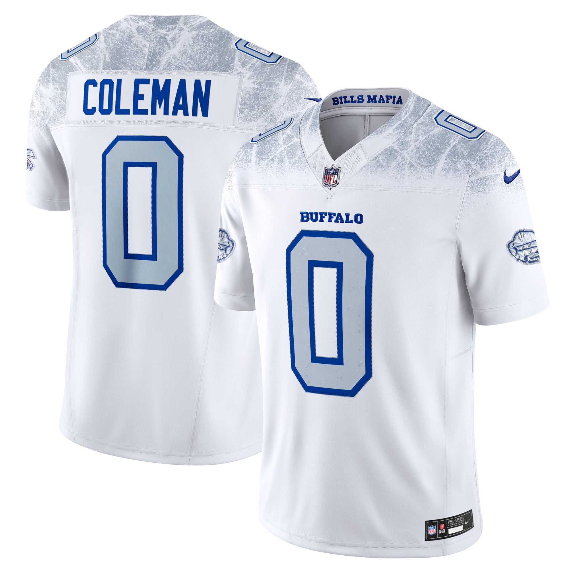 Men's Nike Keon Coleman White Buffalo Bills Rivalries Collection Stitched Limited Jersey