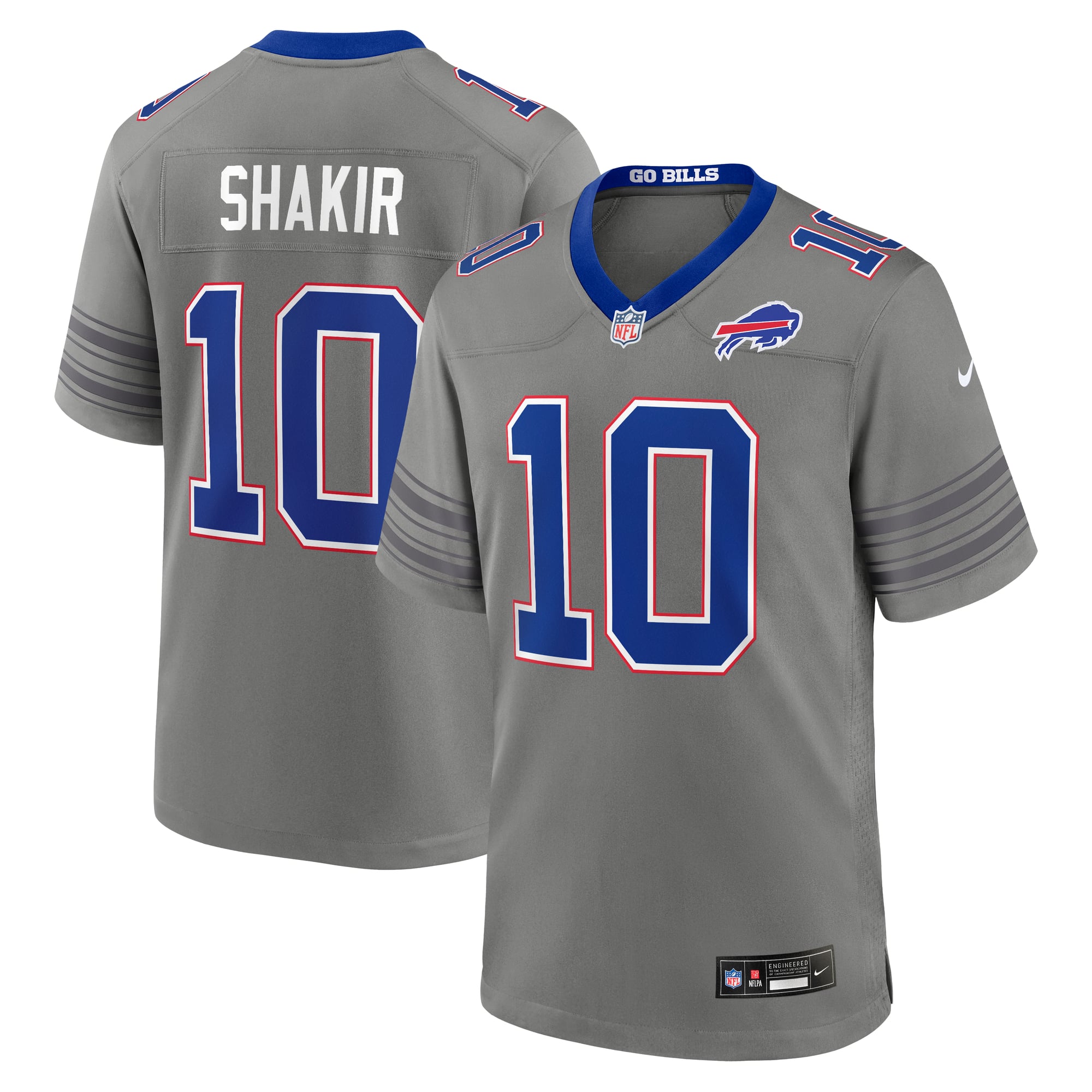 Men's Nike Khalil Shakir Gray Buffalo Bills Nickel City Game Jersey
