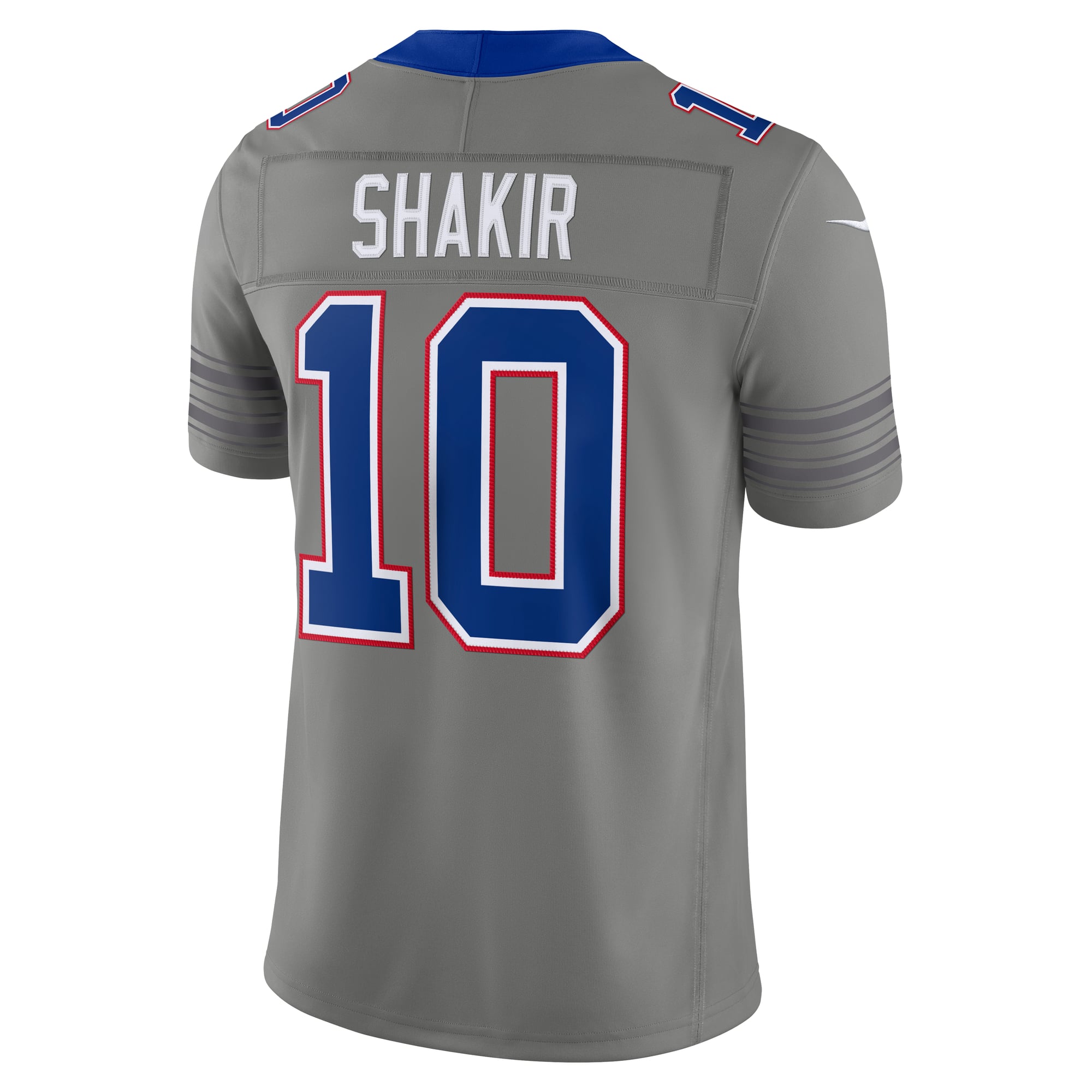 Men's Nike Khalil Shakir Gray Buffalo Bills Nickel City Vapor F.U.S.E. Stitched Limited Jersey
