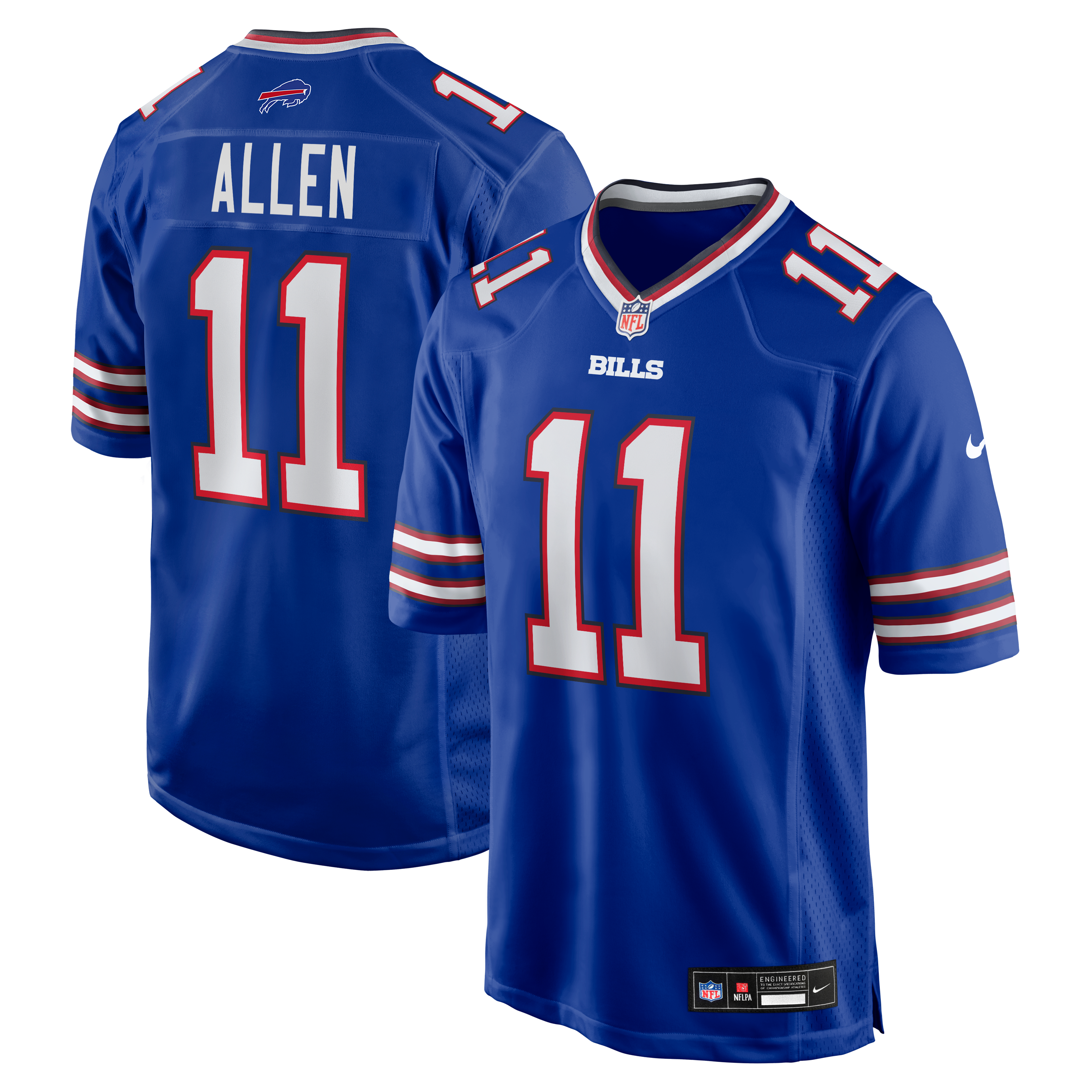 Men's Nike Kyle Allen Royal Buffalo Bills Team Game Jersey