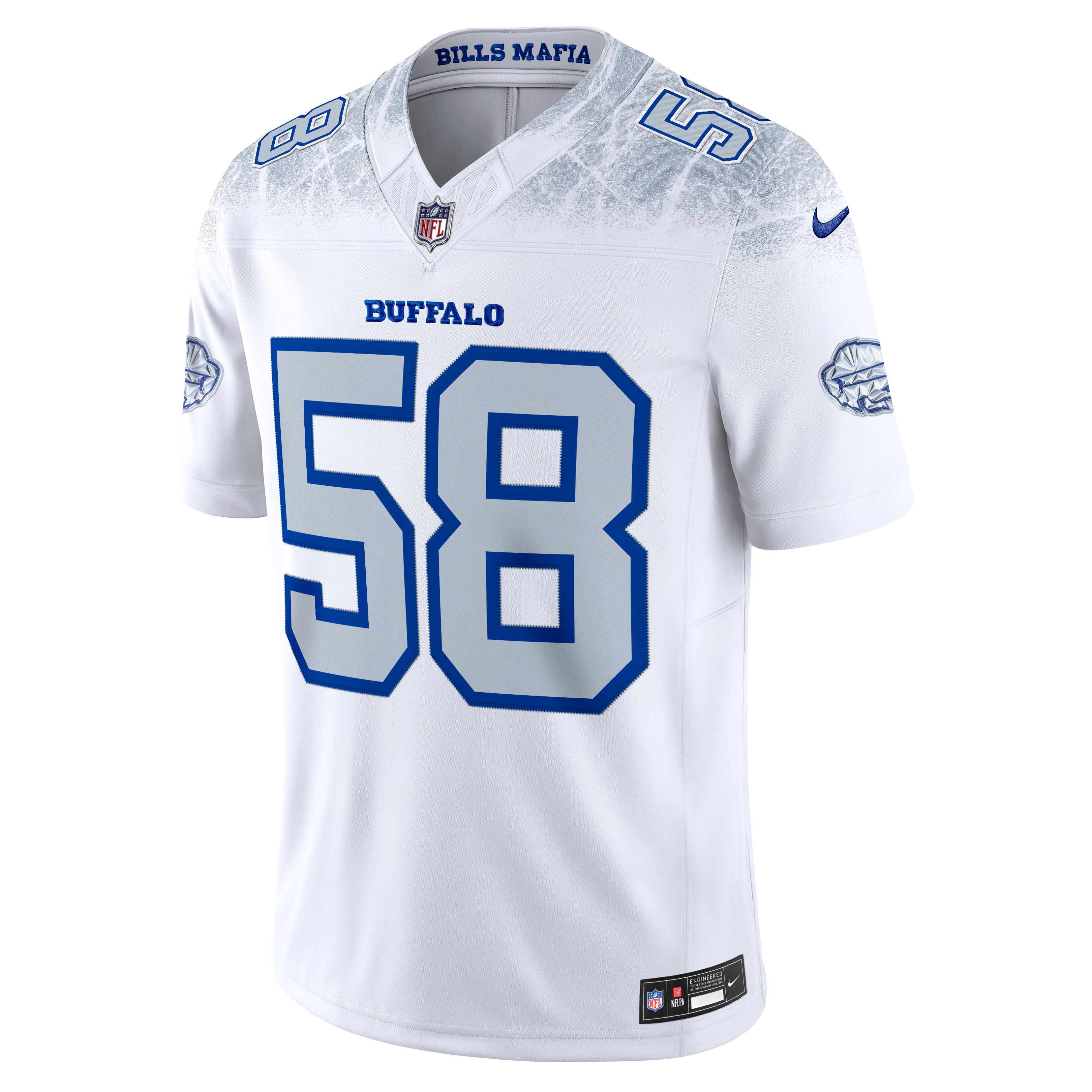 Men's Nike Matt Milano White Buffalo Bills Rivalries Collection Stitched Limited Jersey