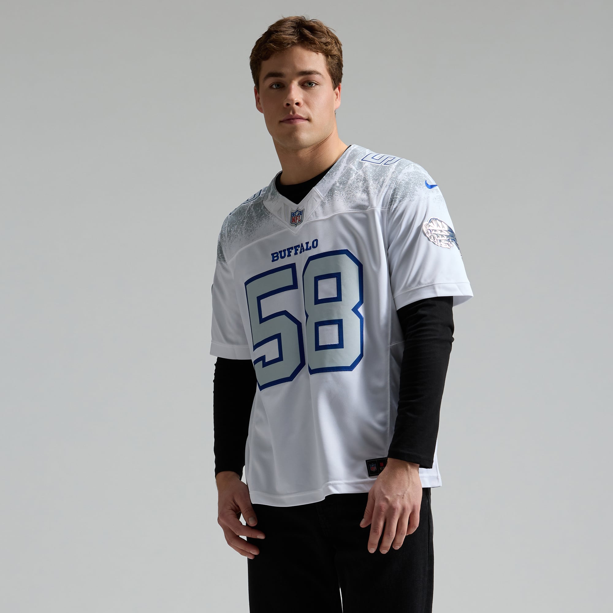 Men's Nike Matt Milano White Buffalo Bills Rivalries Collection Stitched Limited Jersey