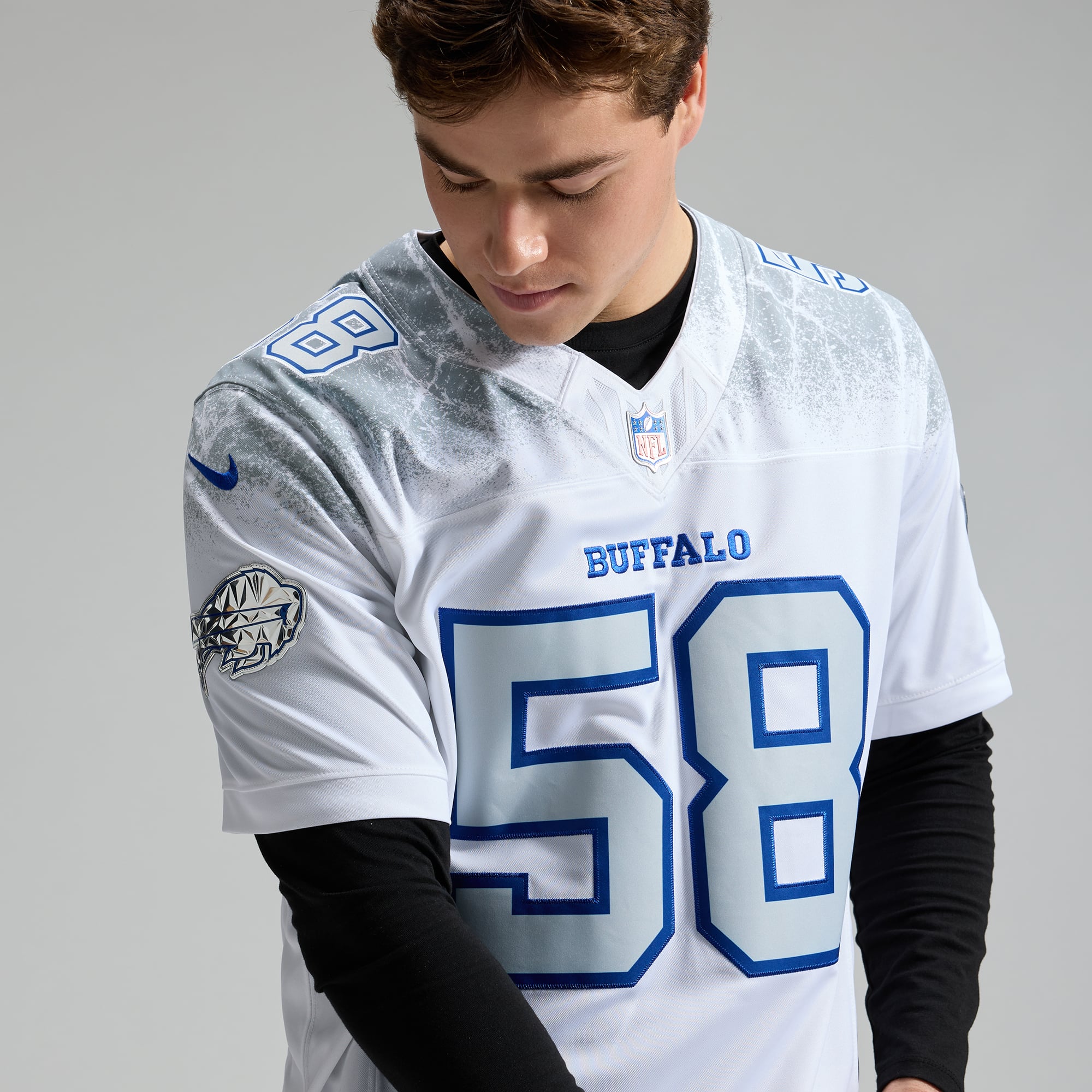 Men's Nike Matt Milano White Buffalo Bills Rivalries Collection Stitched Limited Jersey