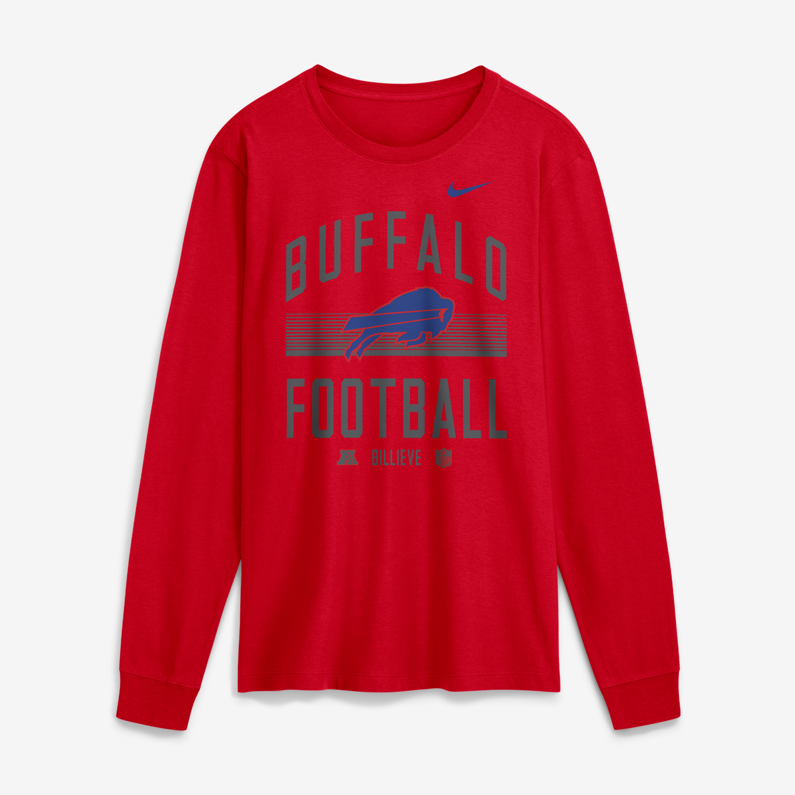 Men's Nike Red Buffalo Bills Essential Long Sleeve T-Shirt