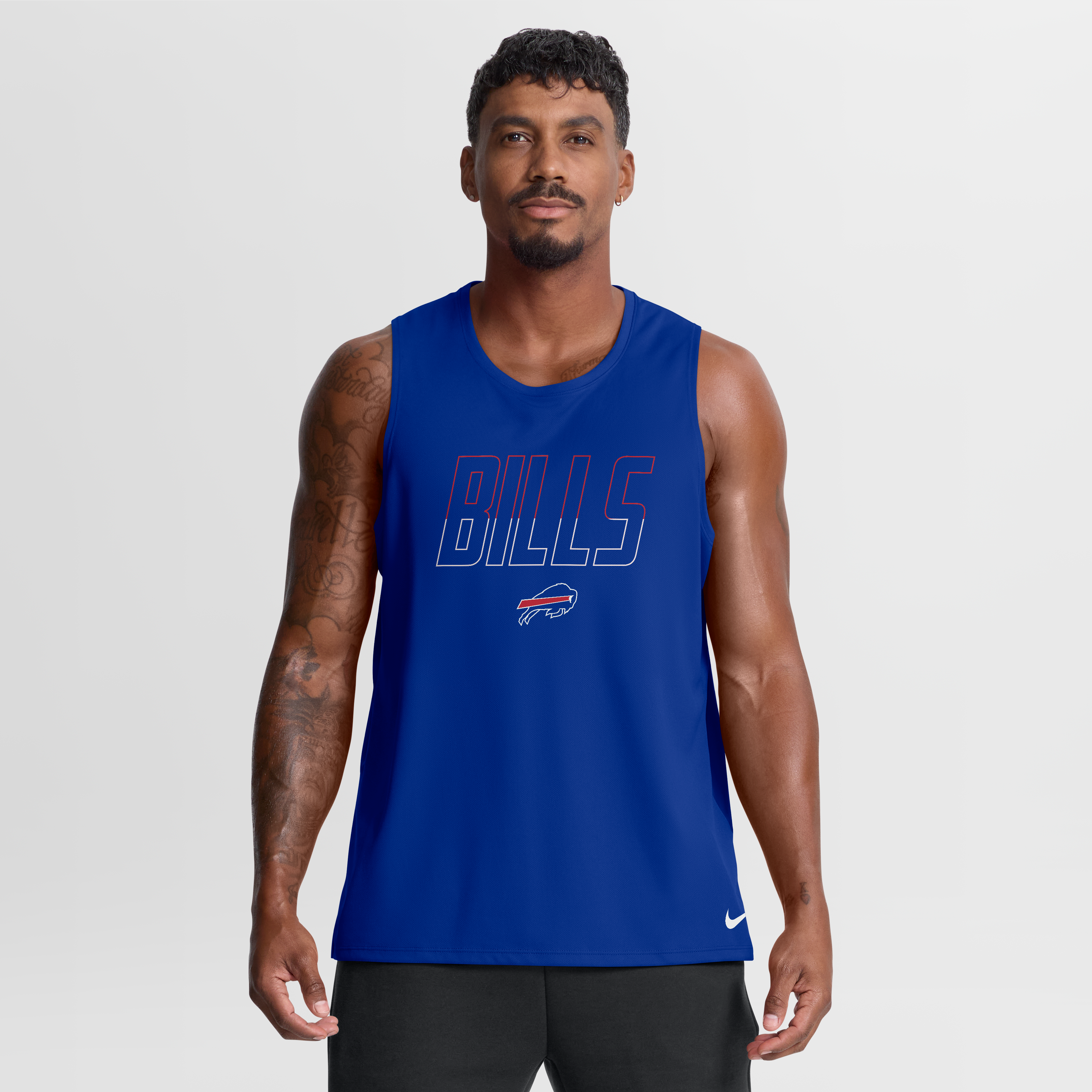Men's Nike Royal Buffalo Bills Kickoff Miler Dri-FIT Tank​ Top