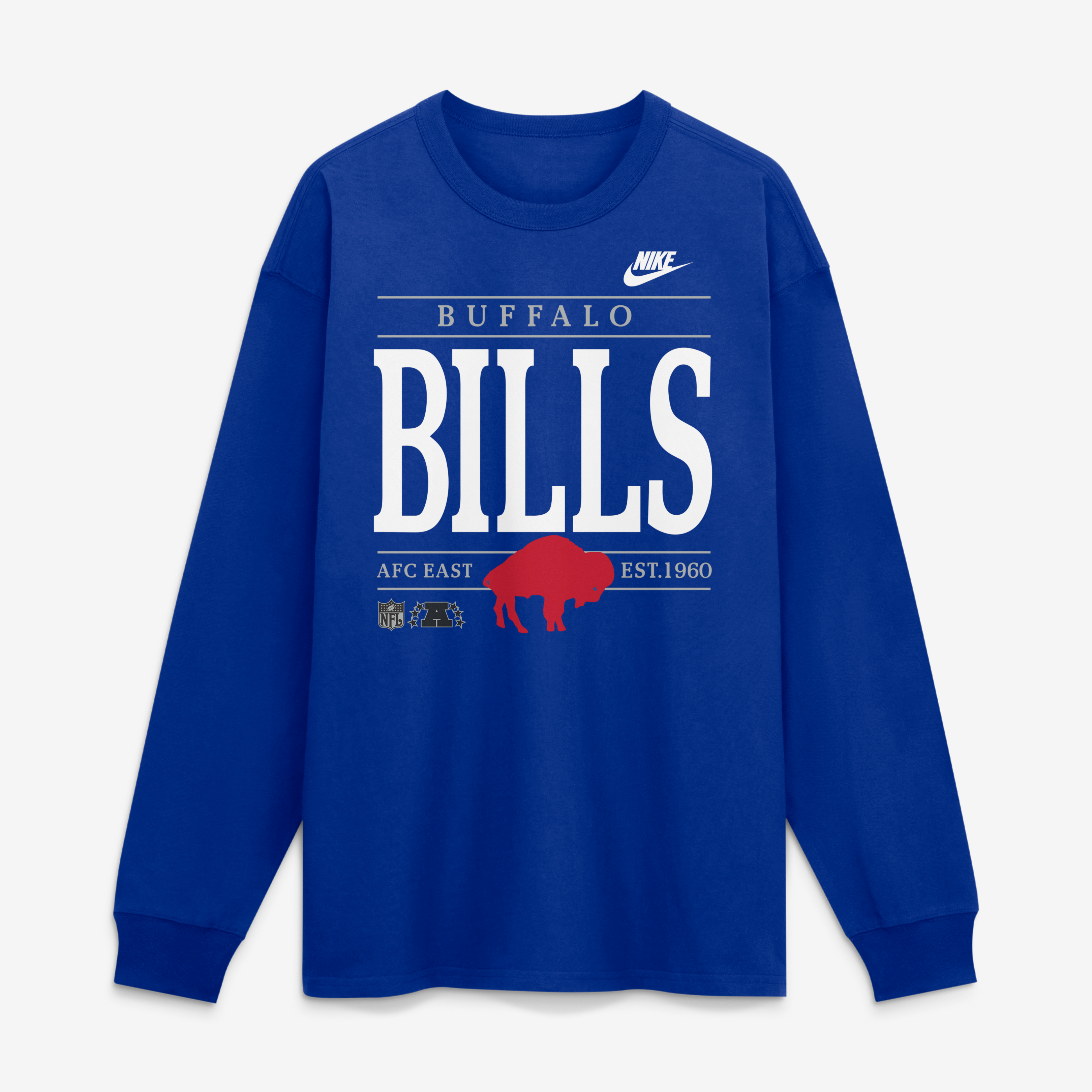 T-shirt à manches longues Nike Royal Buffalo Bills Red Zone Max90 pour homme