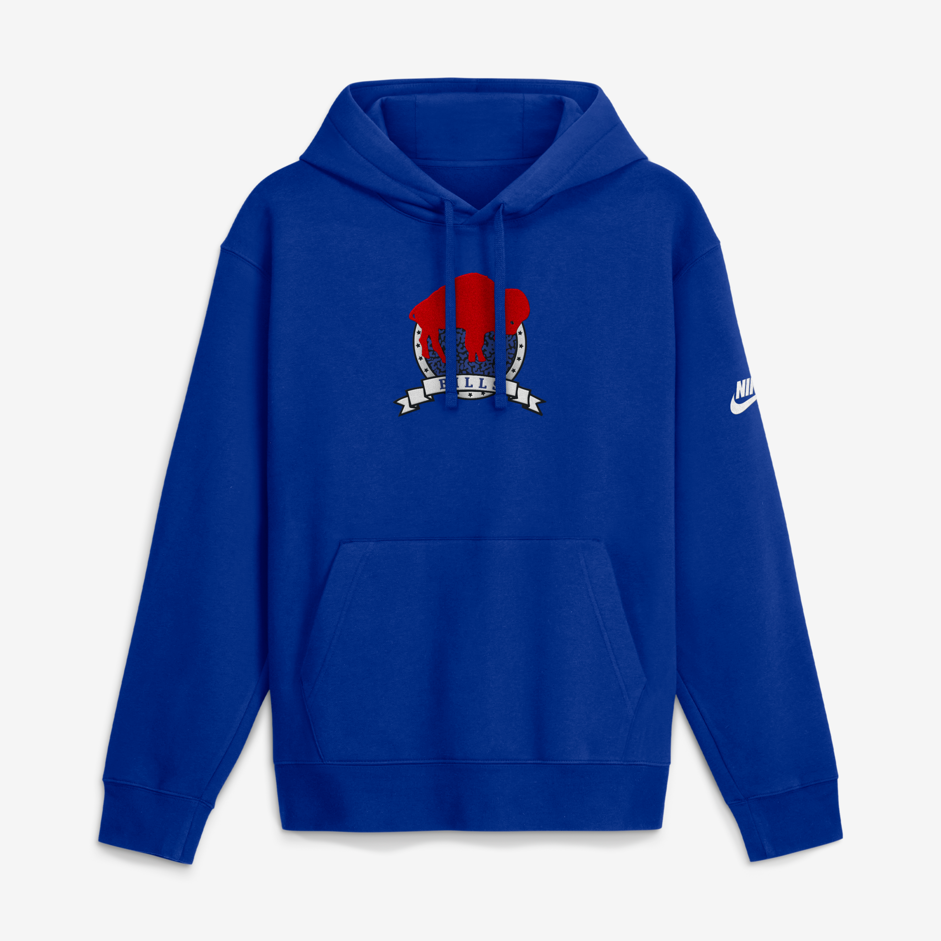 Men's Nike Royal Buffalo Bills Short Pass Rewind Club Fleece Hoodie