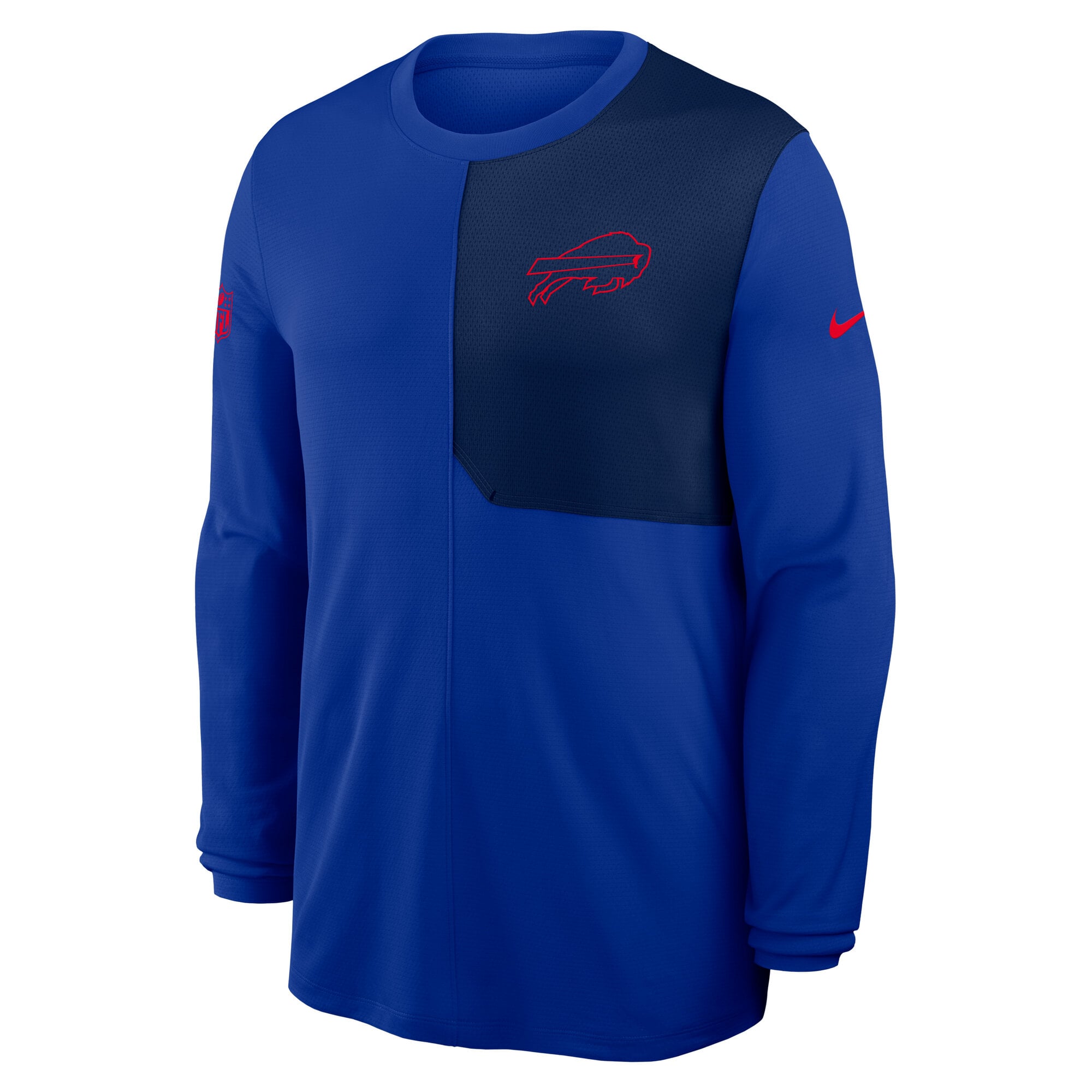 Men's Nike Royal Buffalo Bills Sideline Coach UV Dri-FIT Long Sleeve Shirt