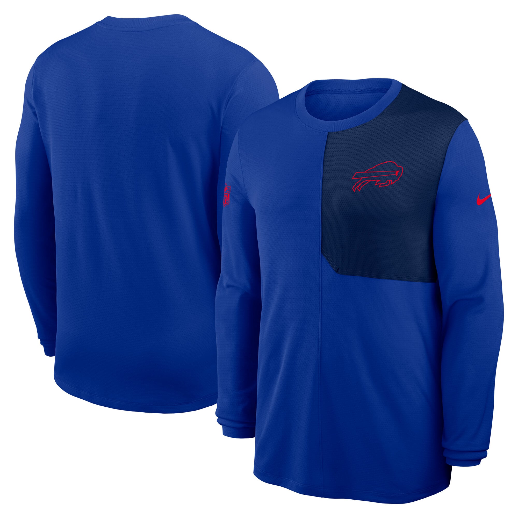 Men's Nike Royal Buffalo Bills Sideline Coach UV Dri-FIT Long Sleeve Shirt