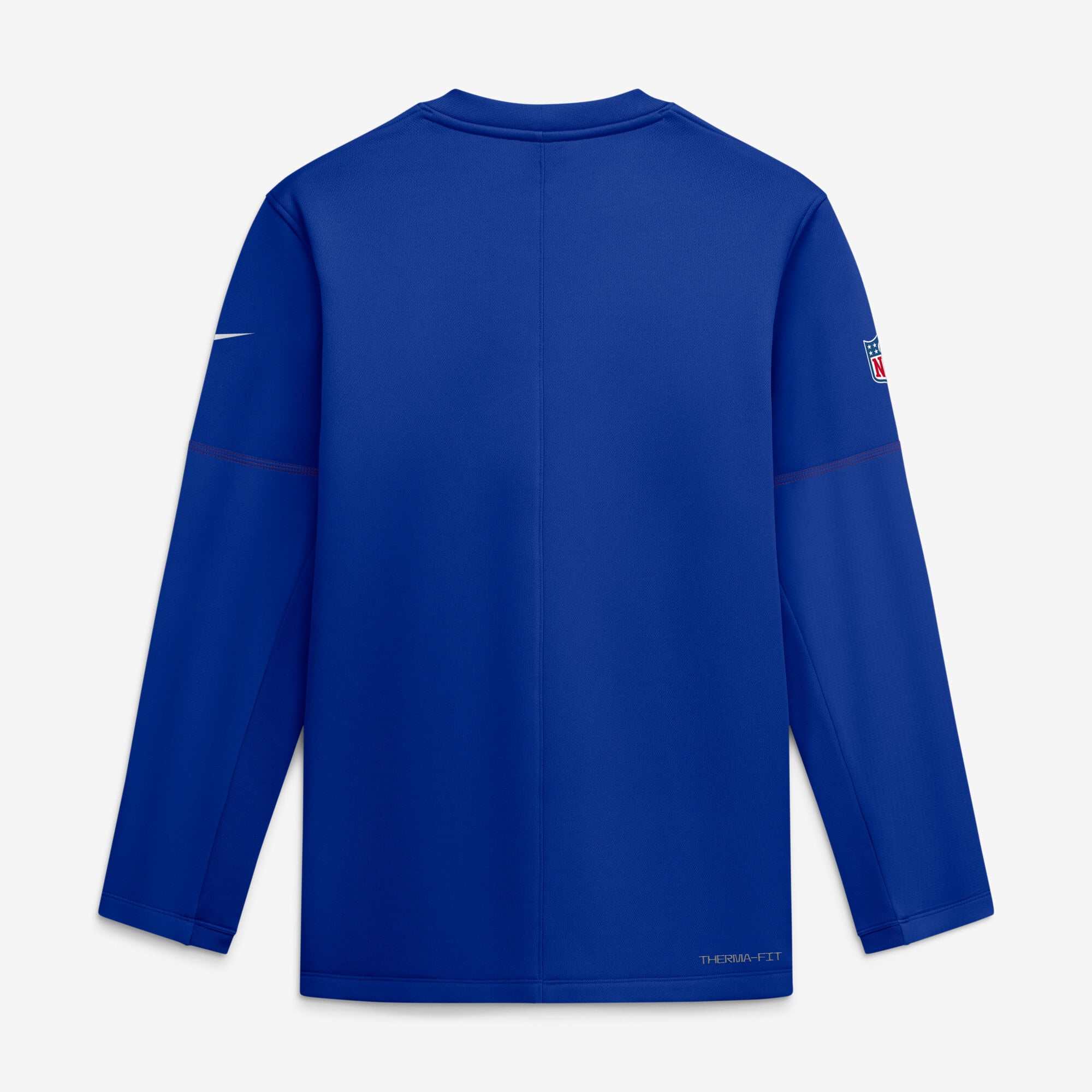 Men's Nike Royal Buffalo Bills Sideline Coaches Team Present Midweight Therma-FIT Sweatshirt