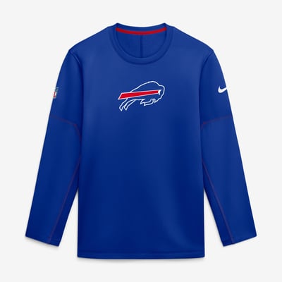 Buffalo Bills Nike Sideline Coaches Team Present Midweight Therma-FIT Sweatshirt - Royal