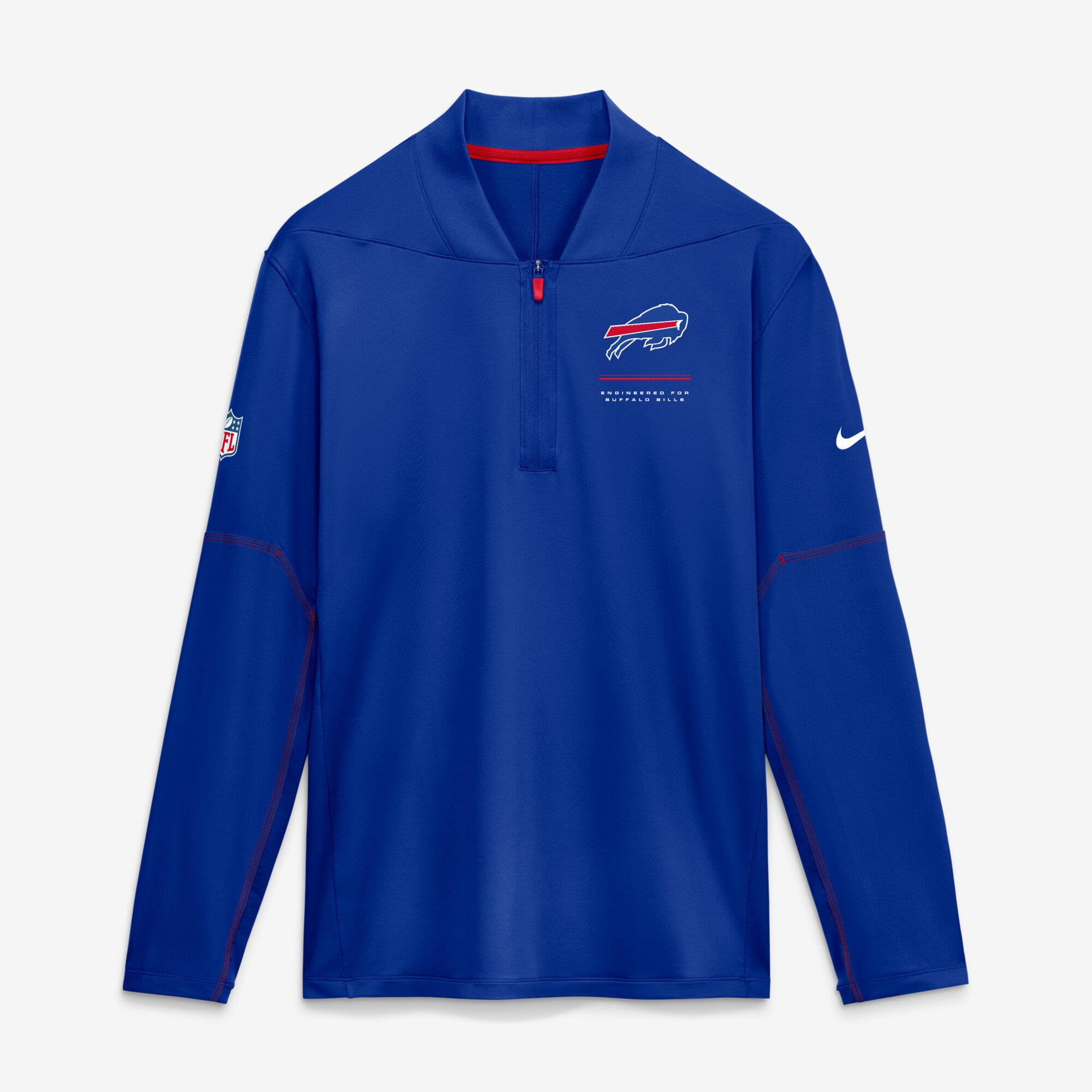 Men's Nike Royal Buffalo Bills Sideline Logo Glory Midweight Dri-FIT Half-Zip Pullover