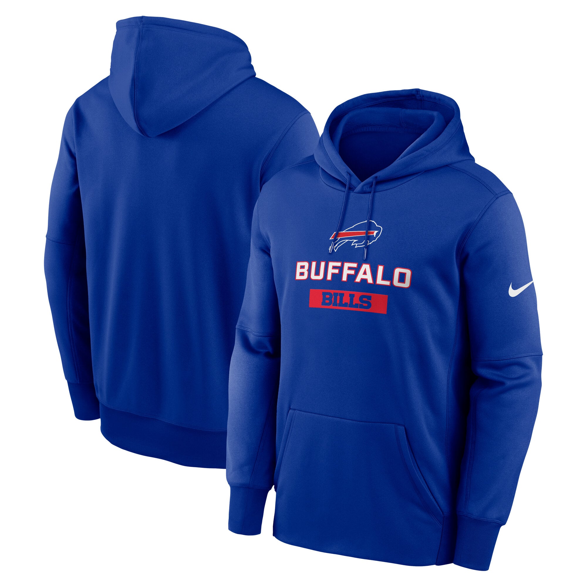 Men's Nike Royal Buffalo Bills Toss Sweep Therma Hoodie