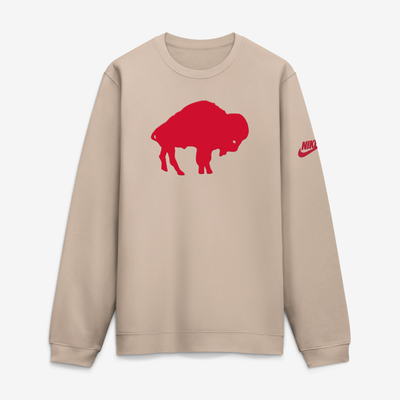 Buffalo Bills Nike Rewind Club Sweatshirt - Sand