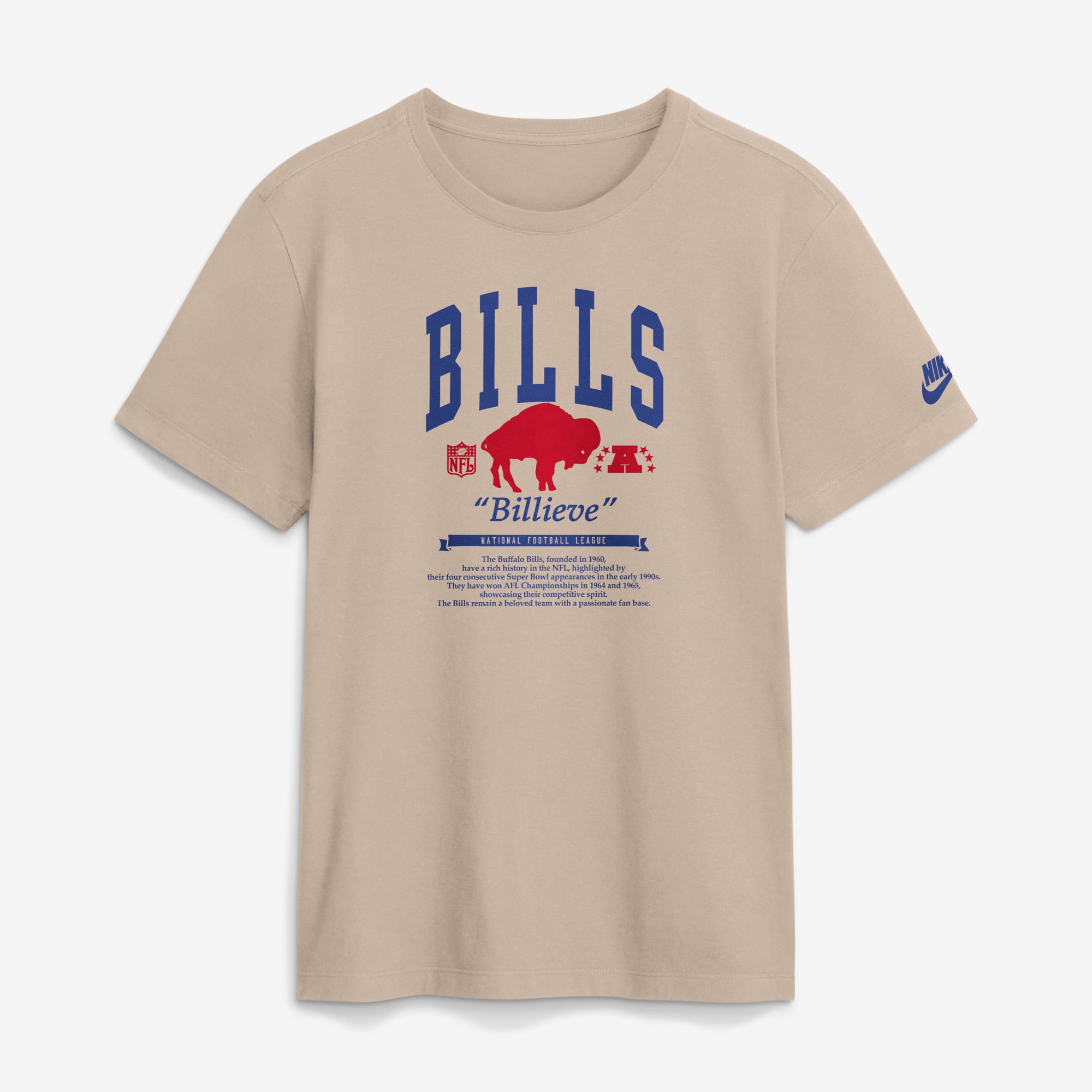 T-shirt Nike Sand Buffalo Bills Rewind pour homme