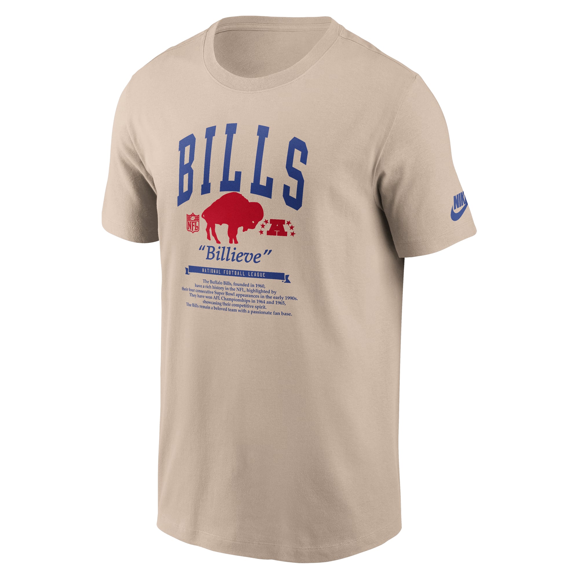 T-shirt Nike Sand Buffalo Bills Rewind pour homme