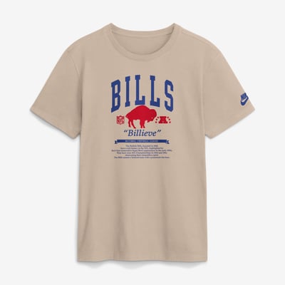  Buffalo Bills Nike Rewind T-Shirt - Sand