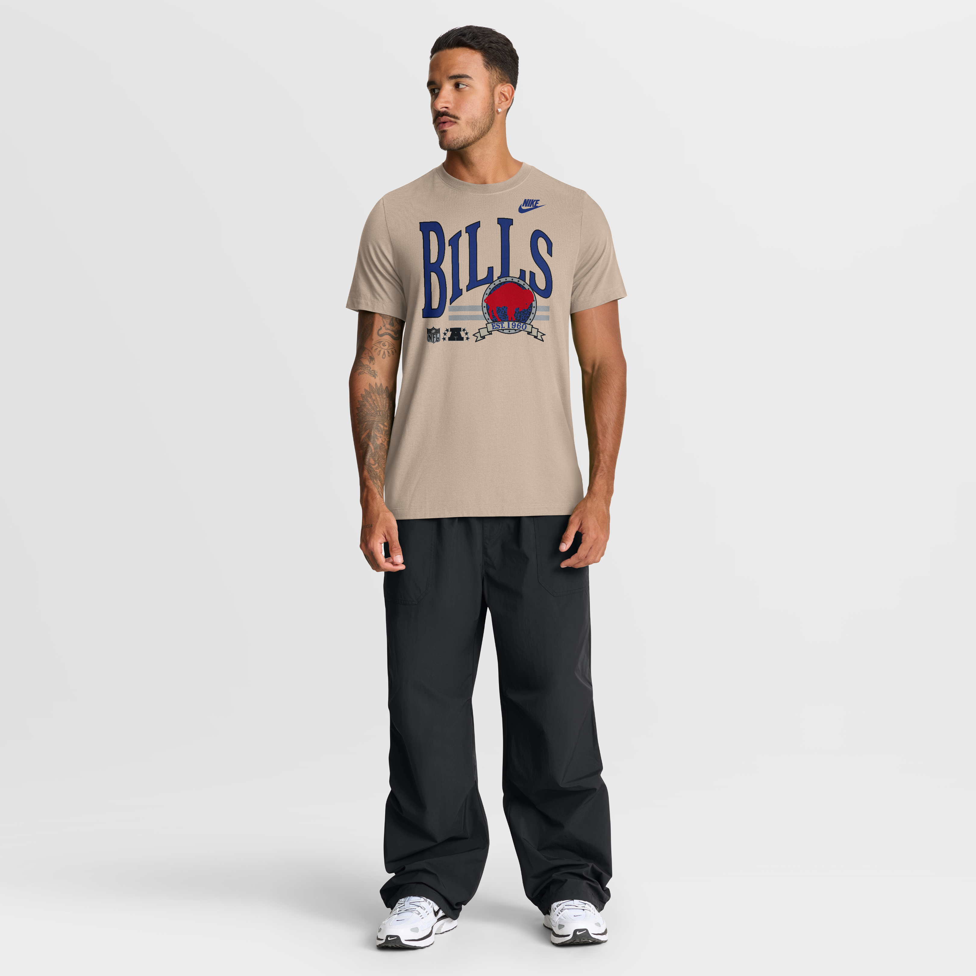 T-shirt Nike Sand Buffalo Bills Rewind Tri-Blend pour homme