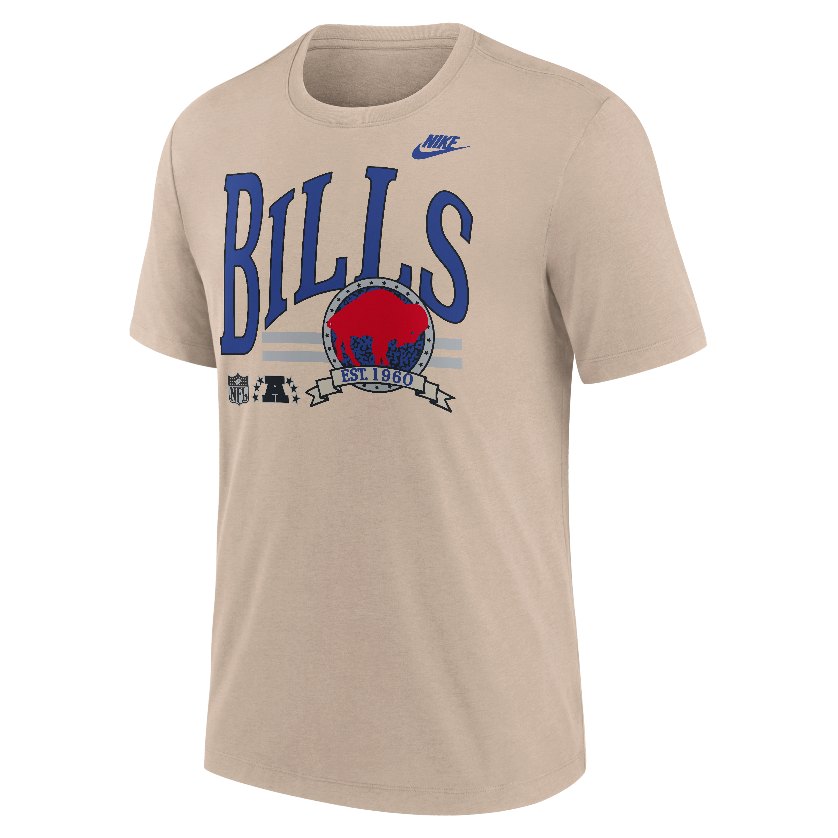 T-shirt Nike Sand Buffalo Bills Rewind Tri-Blend pour homme