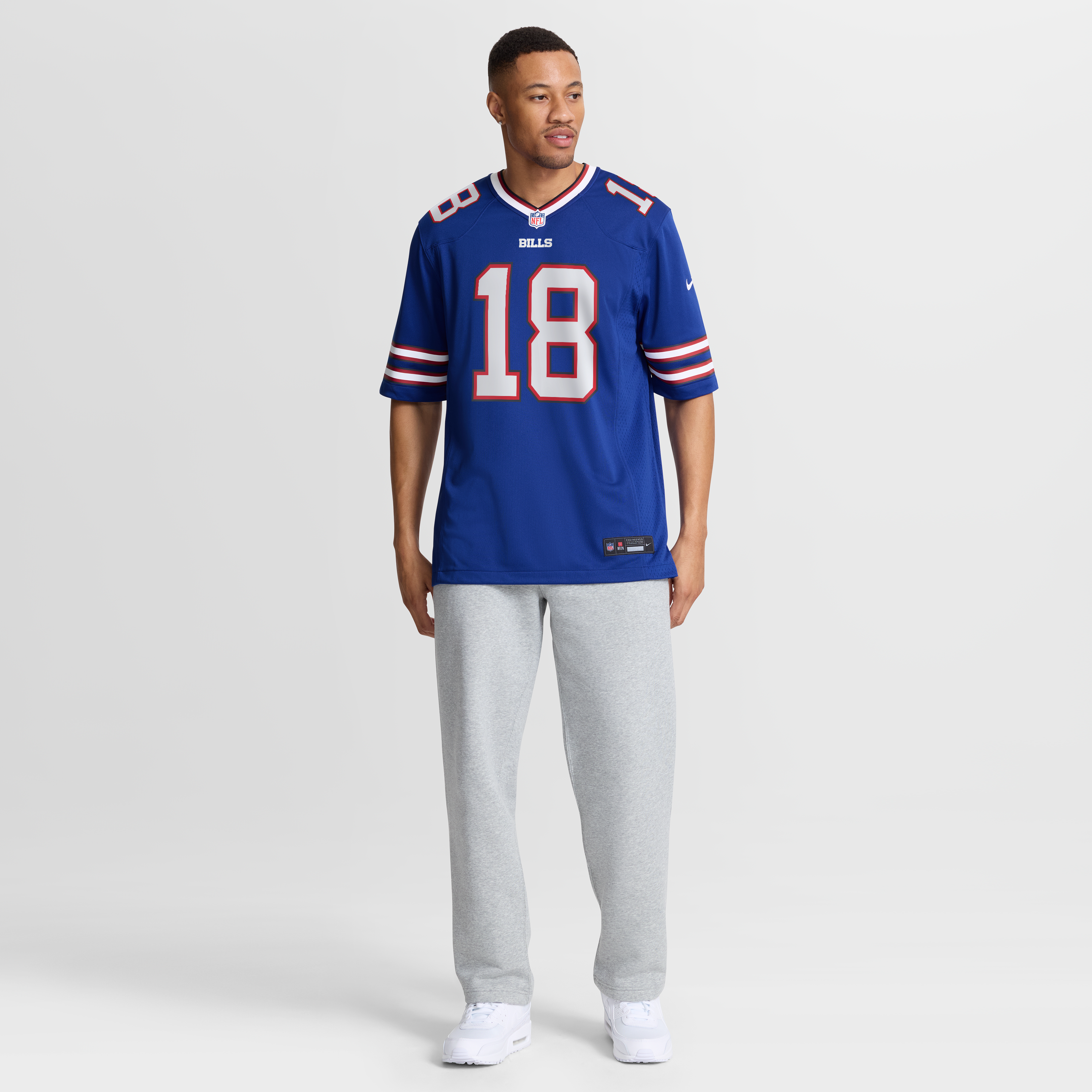 Men's Nike Trent Sherfield Sr. Royal Buffalo Bills Team Game Jersey