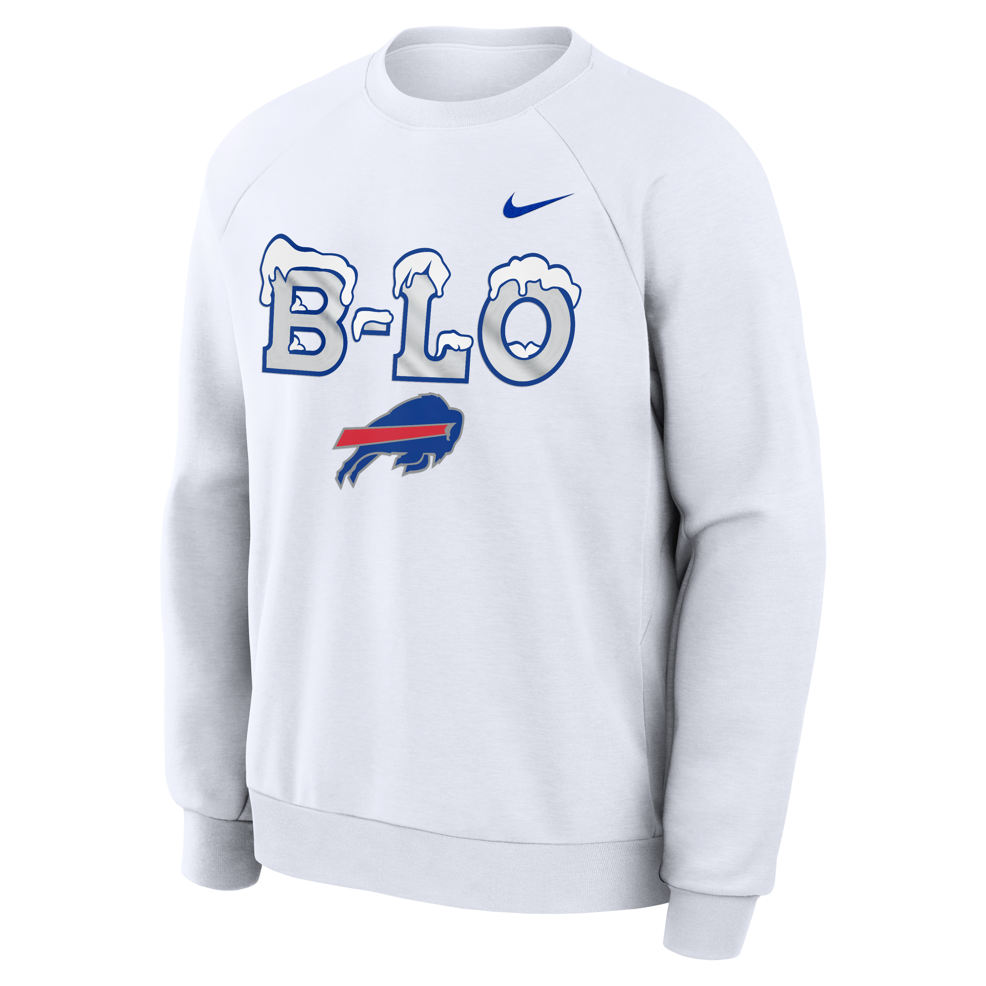 Men's Nike  White Buffalo Bills Rivalries Collection Dri-FIT Crew Sweatshirt