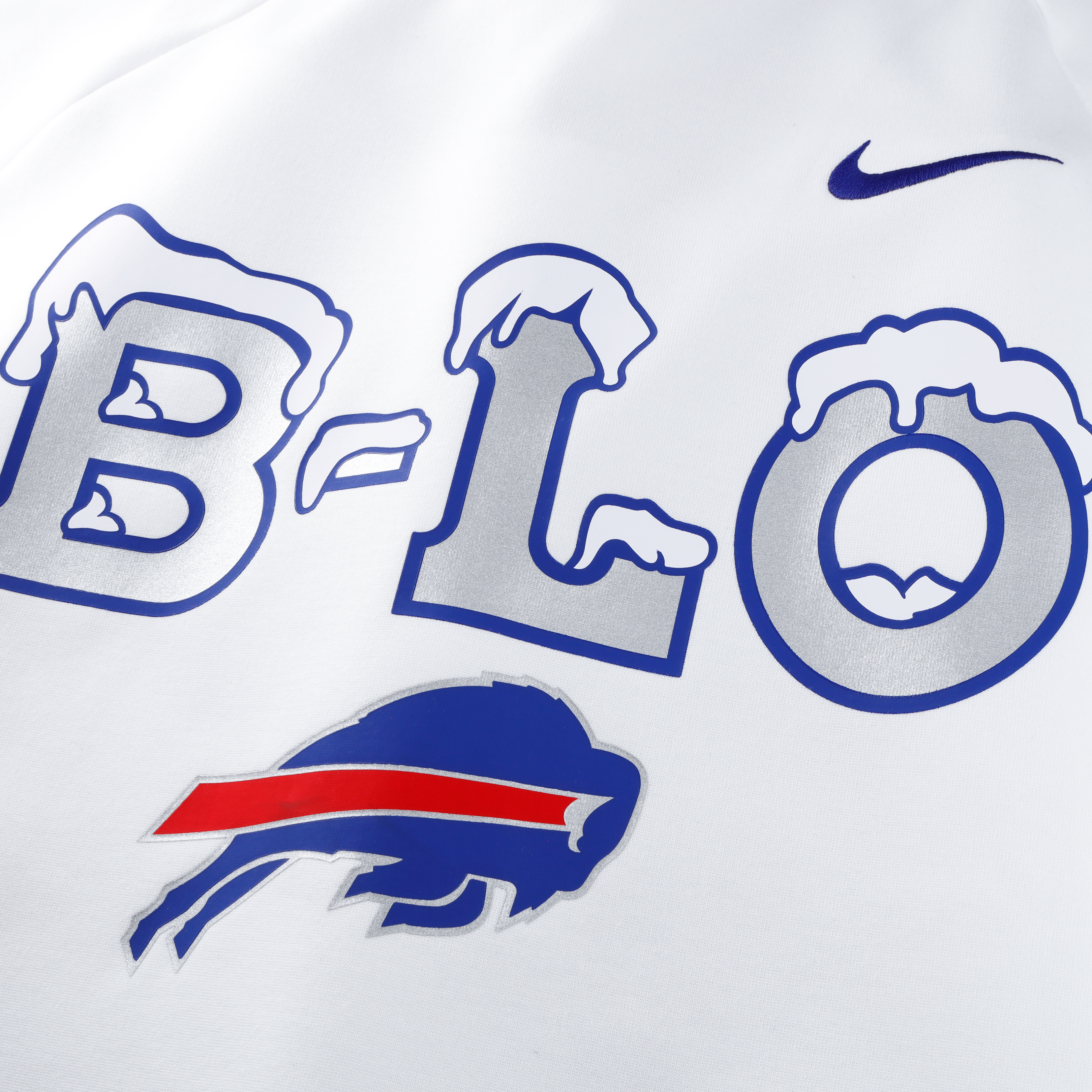 Men's Nike  White Buffalo Bills Rivalries Collection Dri-FIT Crew Sweatshirt