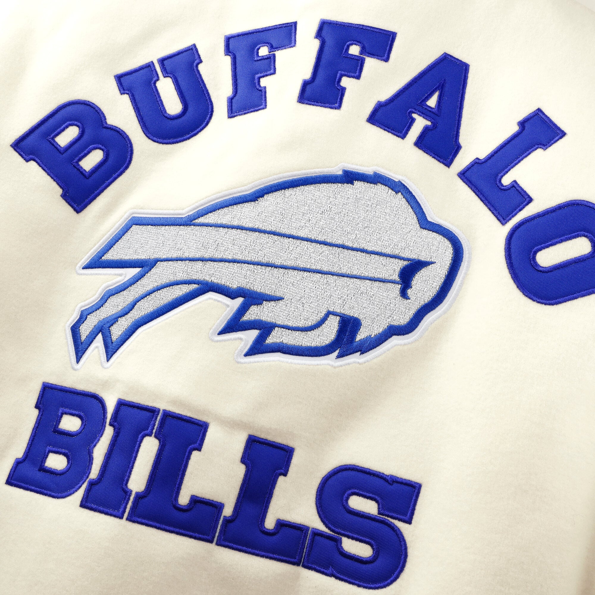 Men's Nike  White Buffalo Bills Rivalries Collection Full-Snap Varsity Jacket