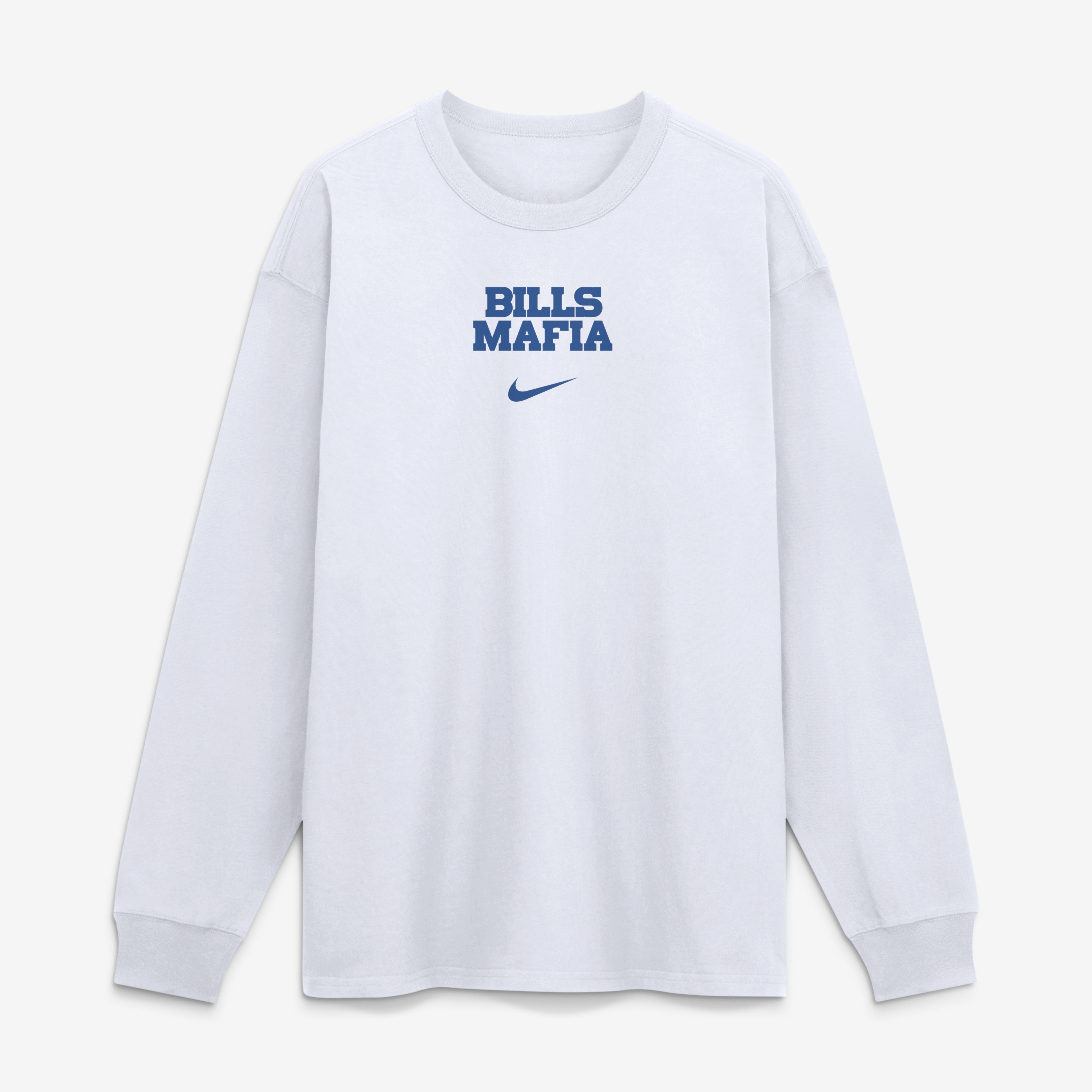 Men's Nike  White Buffalo Bills Rivalries Collection Max90 Long Sleeve T-Shirt