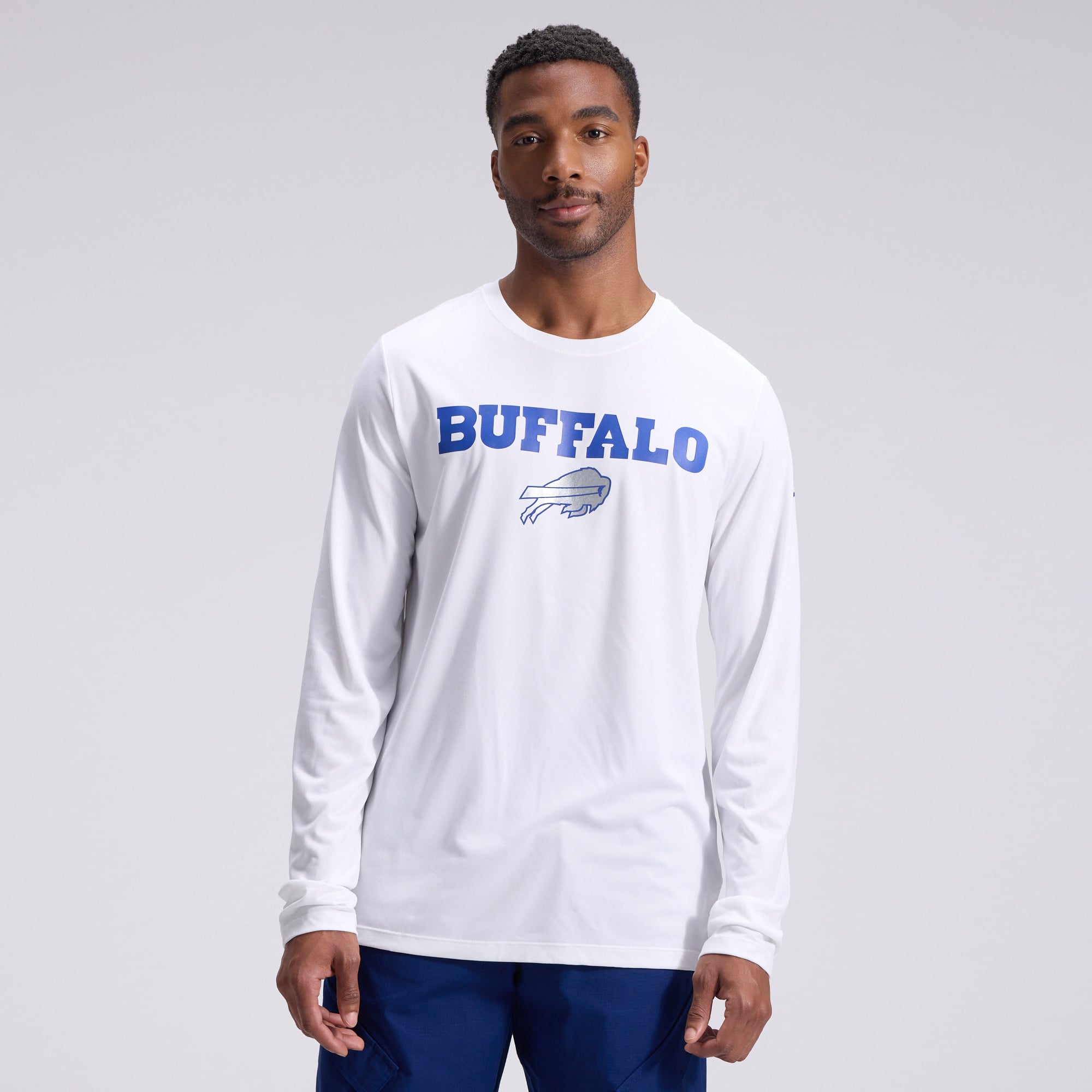Men's Nike  White Buffalo Bills Rivalries Collection Sideline Legend Long Sleeve T-Shirt