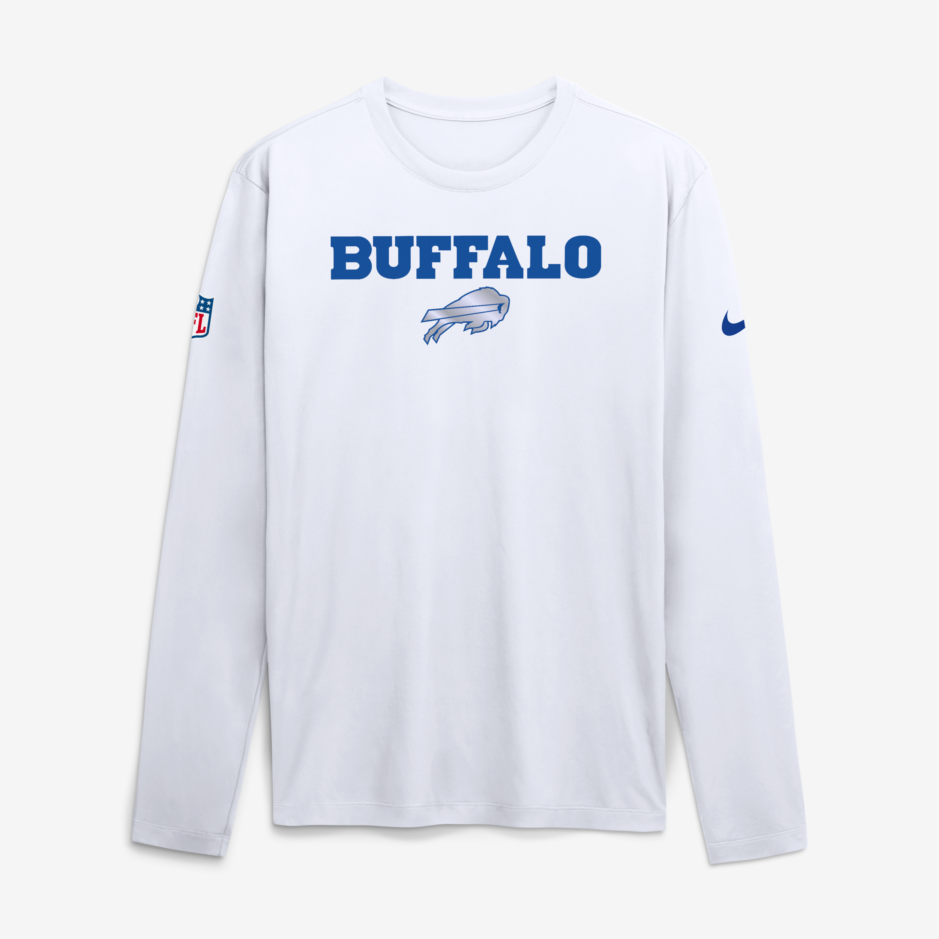 Men's Nike  White Buffalo Bills Rivalries Collection Sideline Legend Long Sleeve T-Shirt