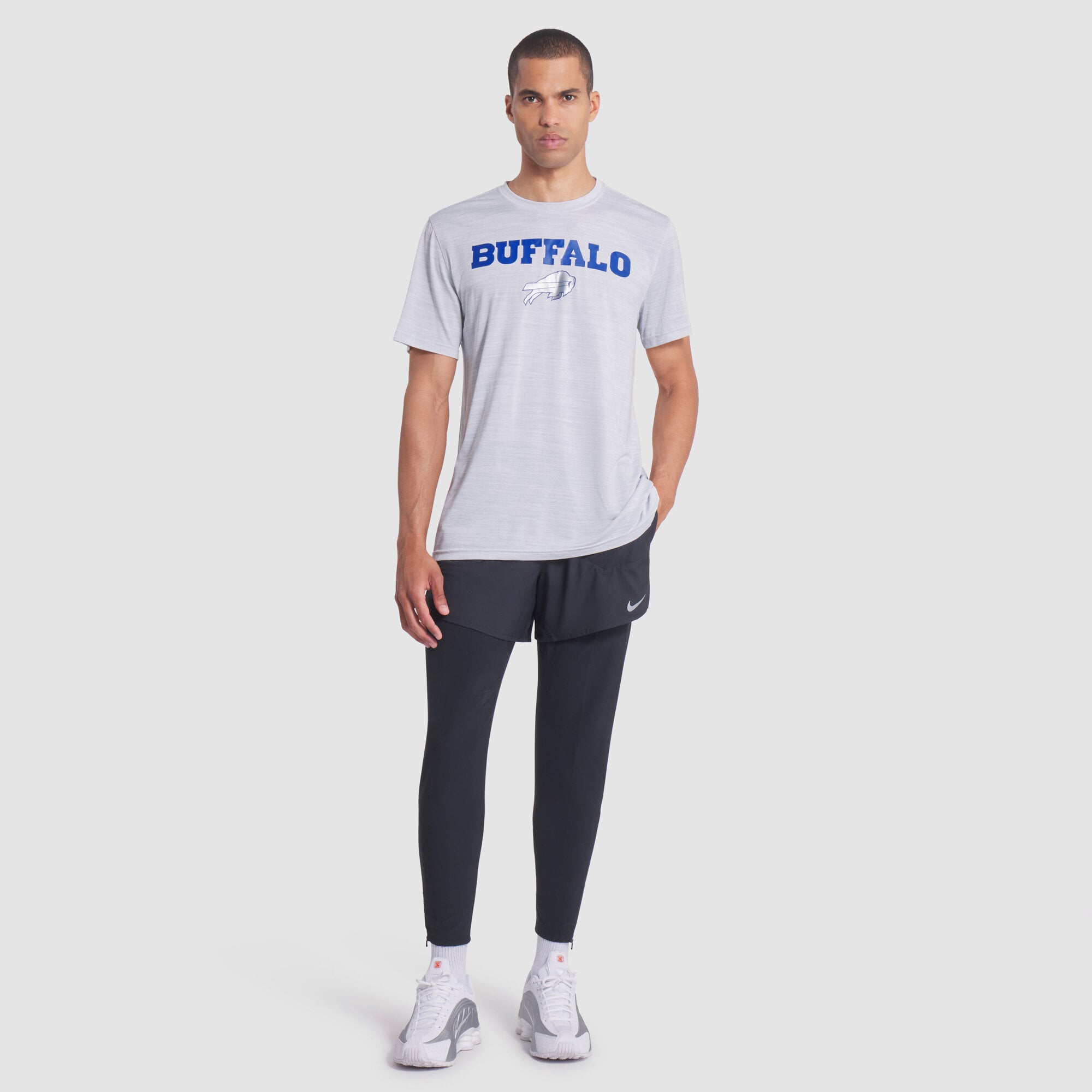 Men's Nike  White Buffalo Bills Rivalries Collection Sideline Velocity Dri-FIT T-Shirt