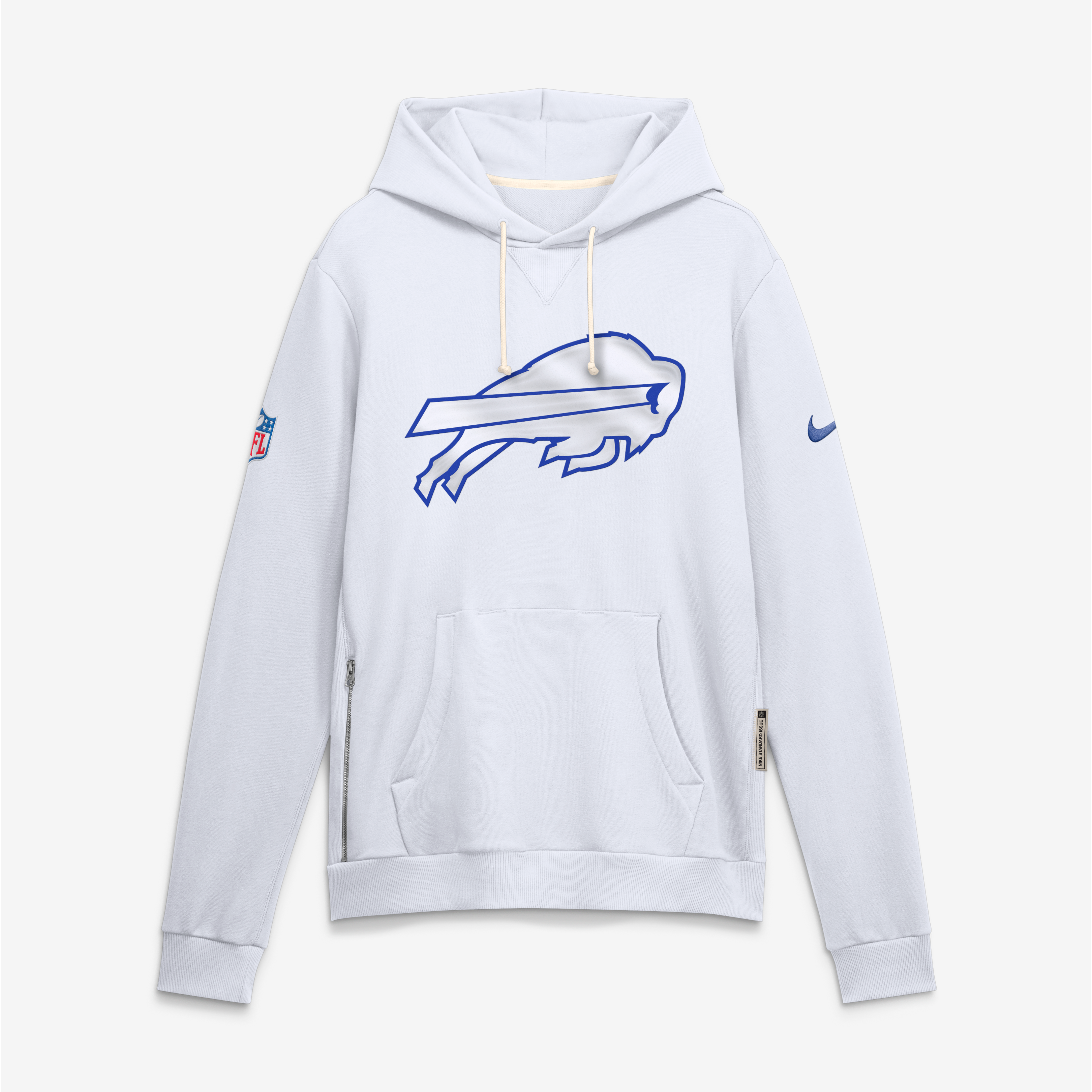 Men's Nike  White Buffalo Bills Rivalries Collection Standard Issue Sideline Pullover Hoodie