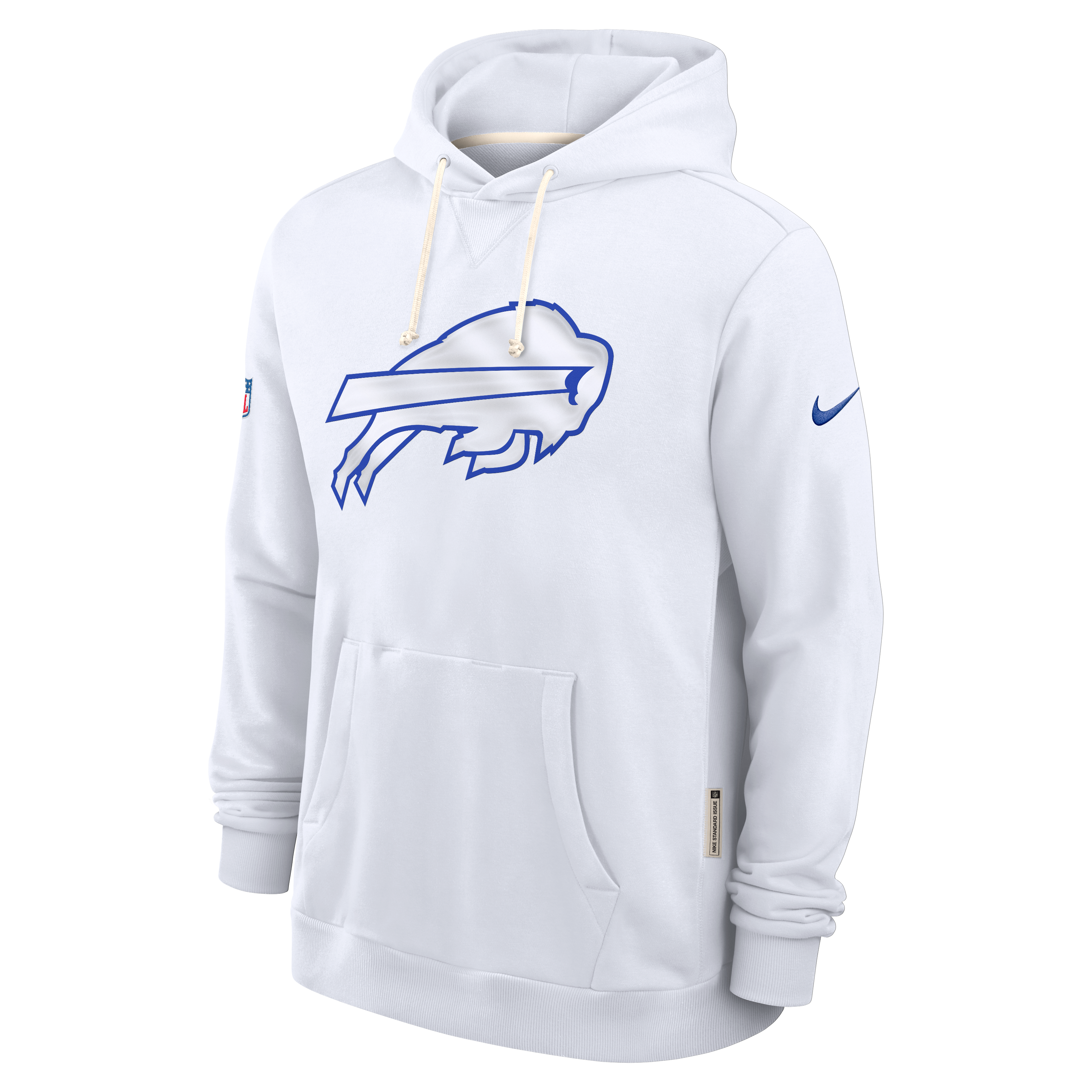 Men's Nike  White Buffalo Bills Rivalries Collection Standard Issue Sideline Pullover Hoodie
