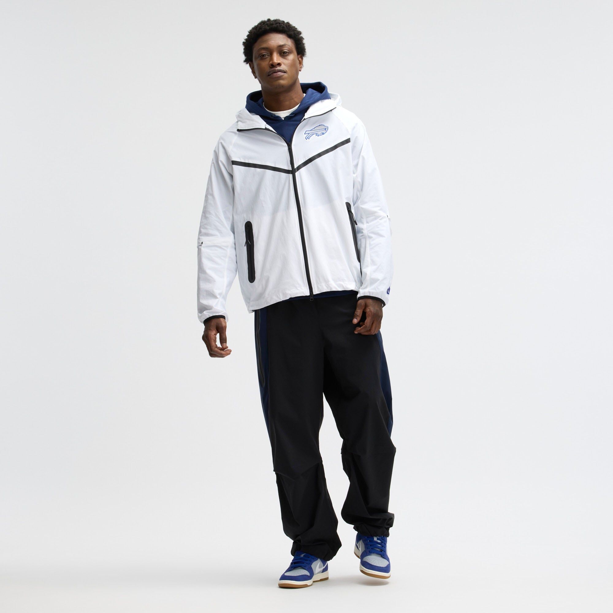 Men's Nike White Buffalo Bills Rivalries Collection Tech Raglan Full-Zip Jacket