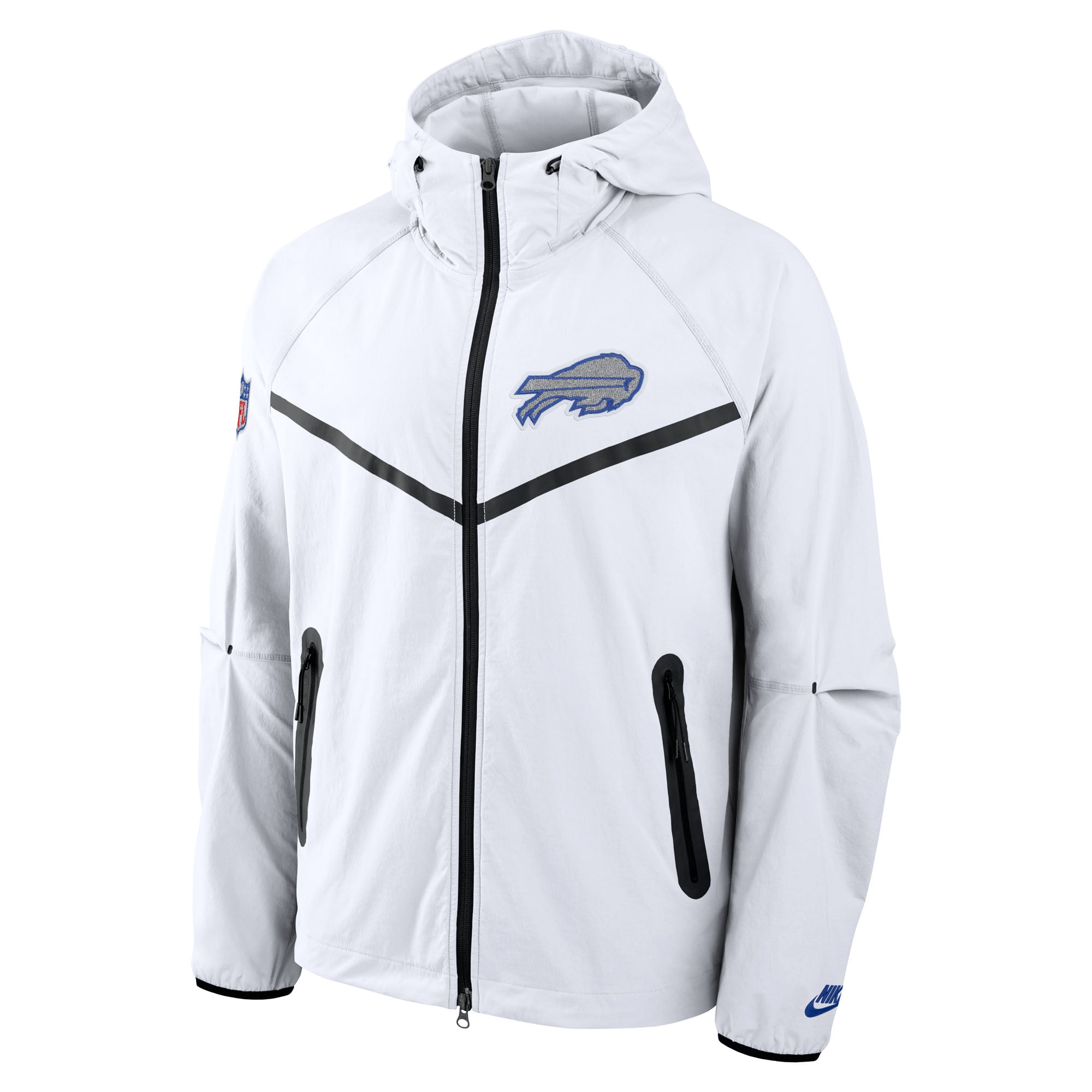 Men's Nike White Buffalo Bills Rivalries Collection Tech Raglan Full-Zip Jacket