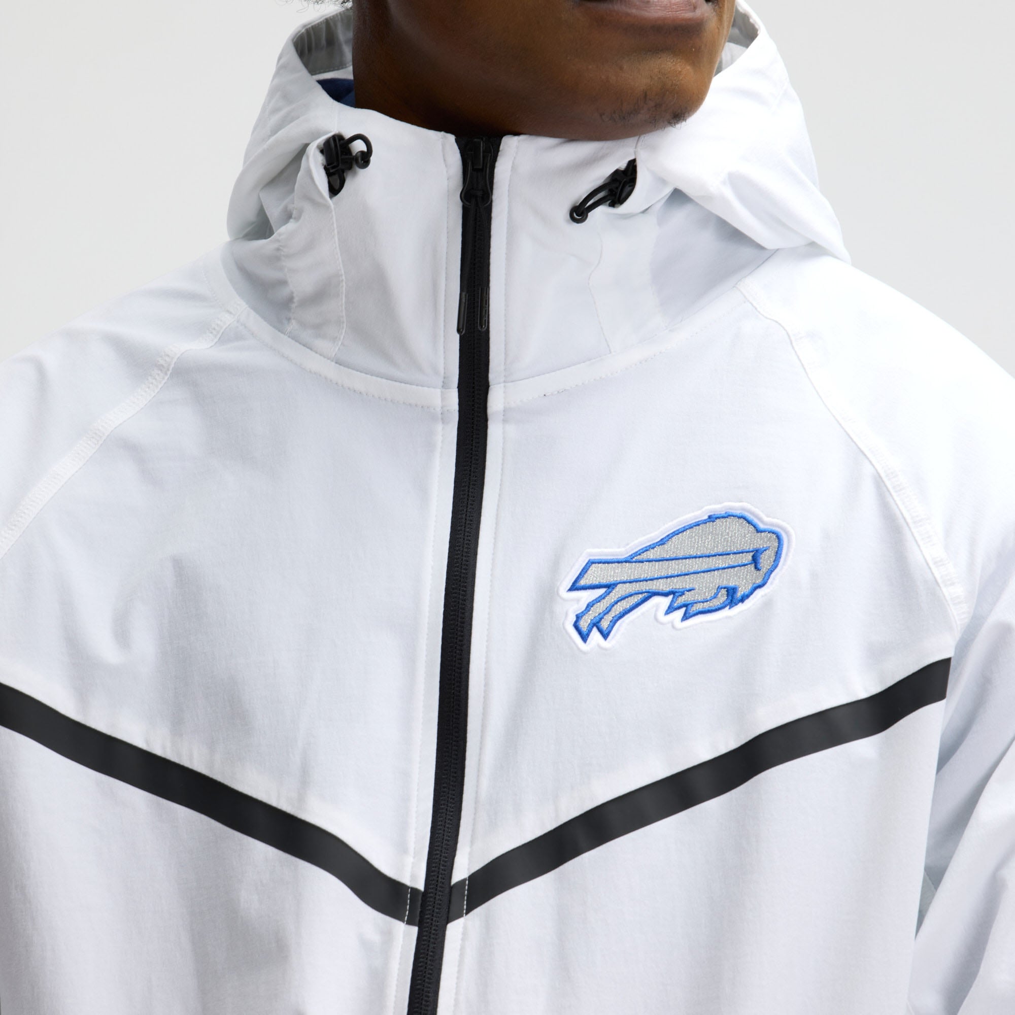Men's Nike White Buffalo Bills Rivalries Collection Tech Raglan Full-Zip Jacket