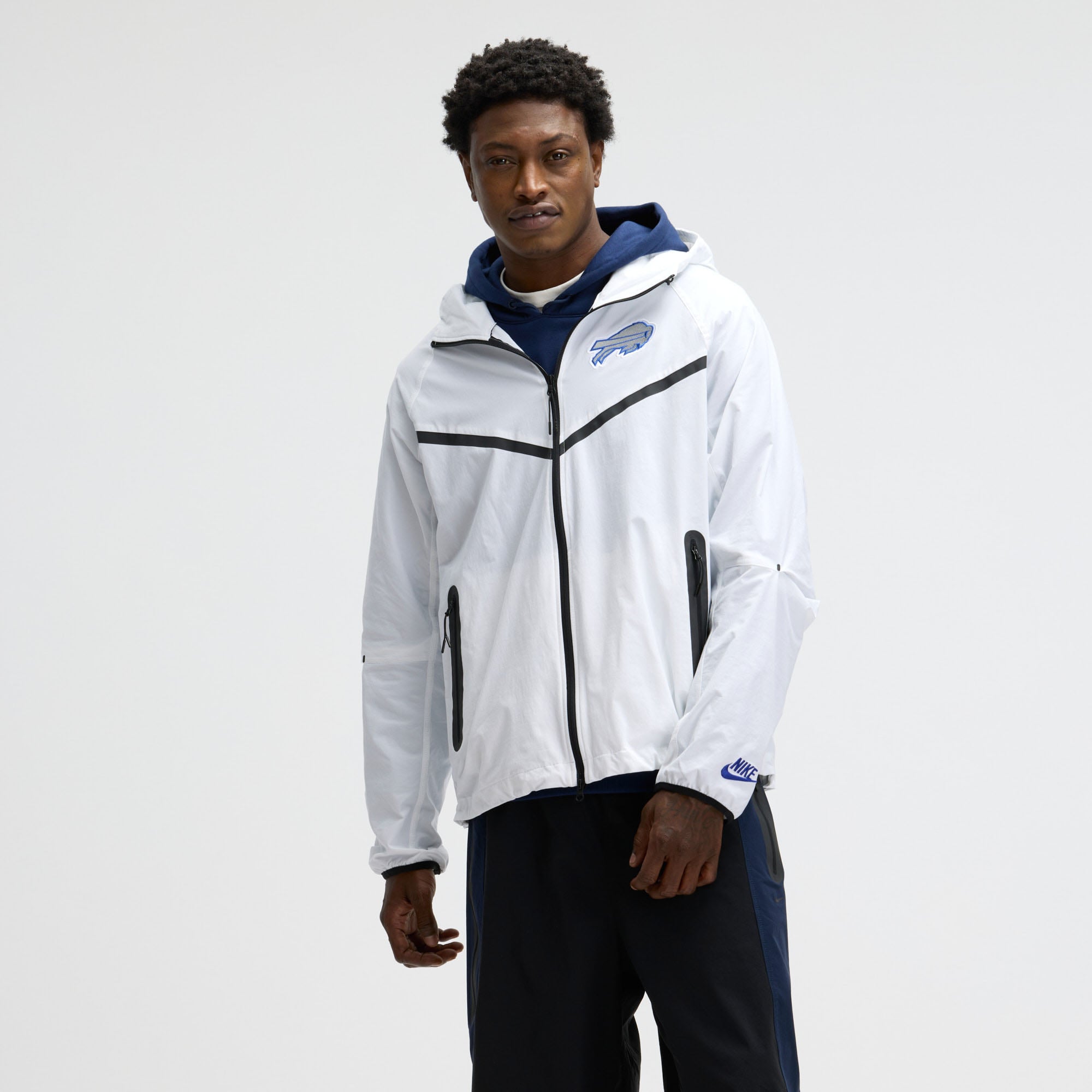 Men's Nike  White Buffalo Bills Rivalries Collection Tech Raglan Full-Zip Jacket