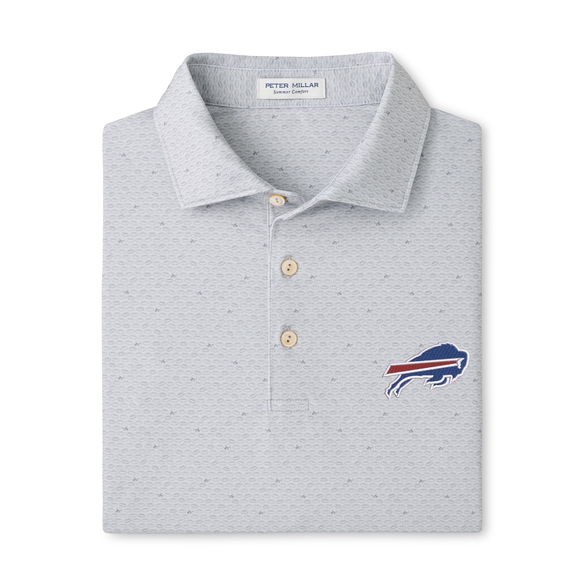 Polo de performance Peter Millar gris Buffalo Bills On The Ball pour homme