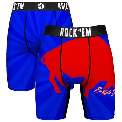  Buffalo Bills Rock Em Throwback Swirl Boxer Briefs - Blue