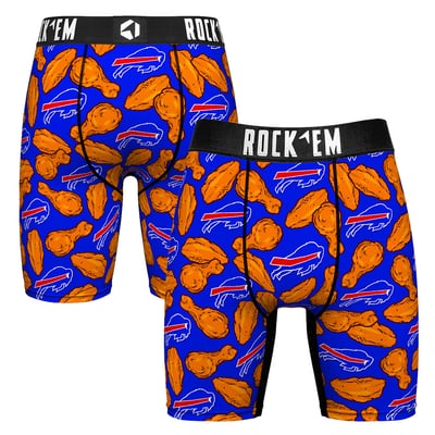  Buffalo Bills Rock Em Buffalo Wings Boxer Briefs - Royal
