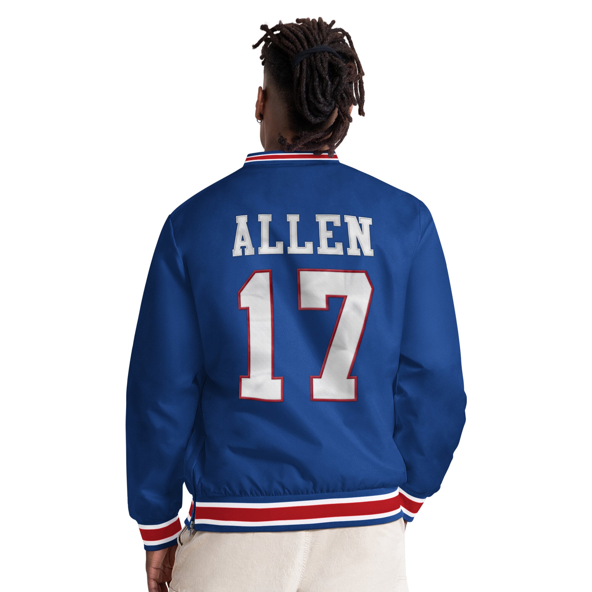 Pull à col en V pour homme Starter Josh Allen Royal Buffalo Bills Player Layer